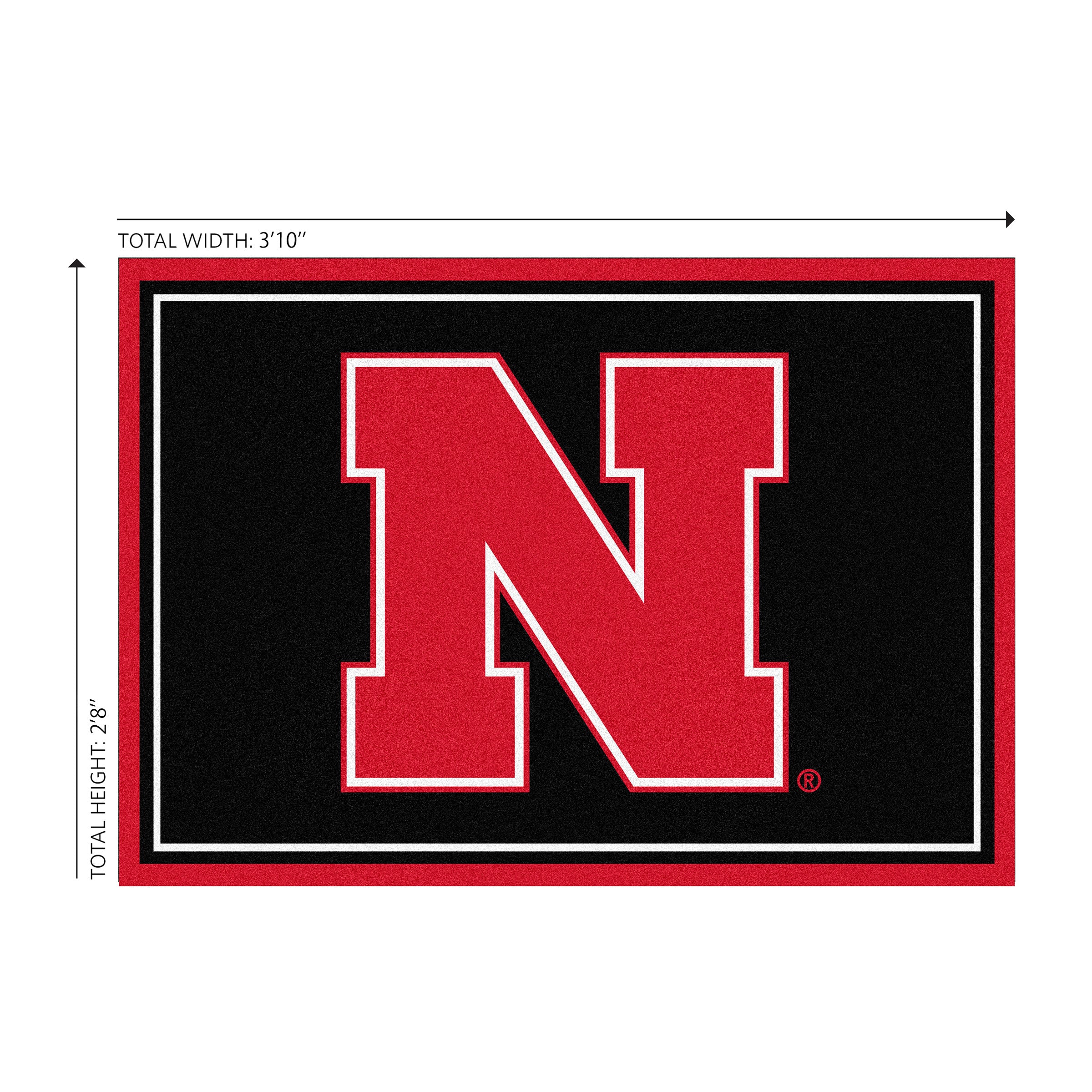 University Of Nebraska 3x4  Area  Rug