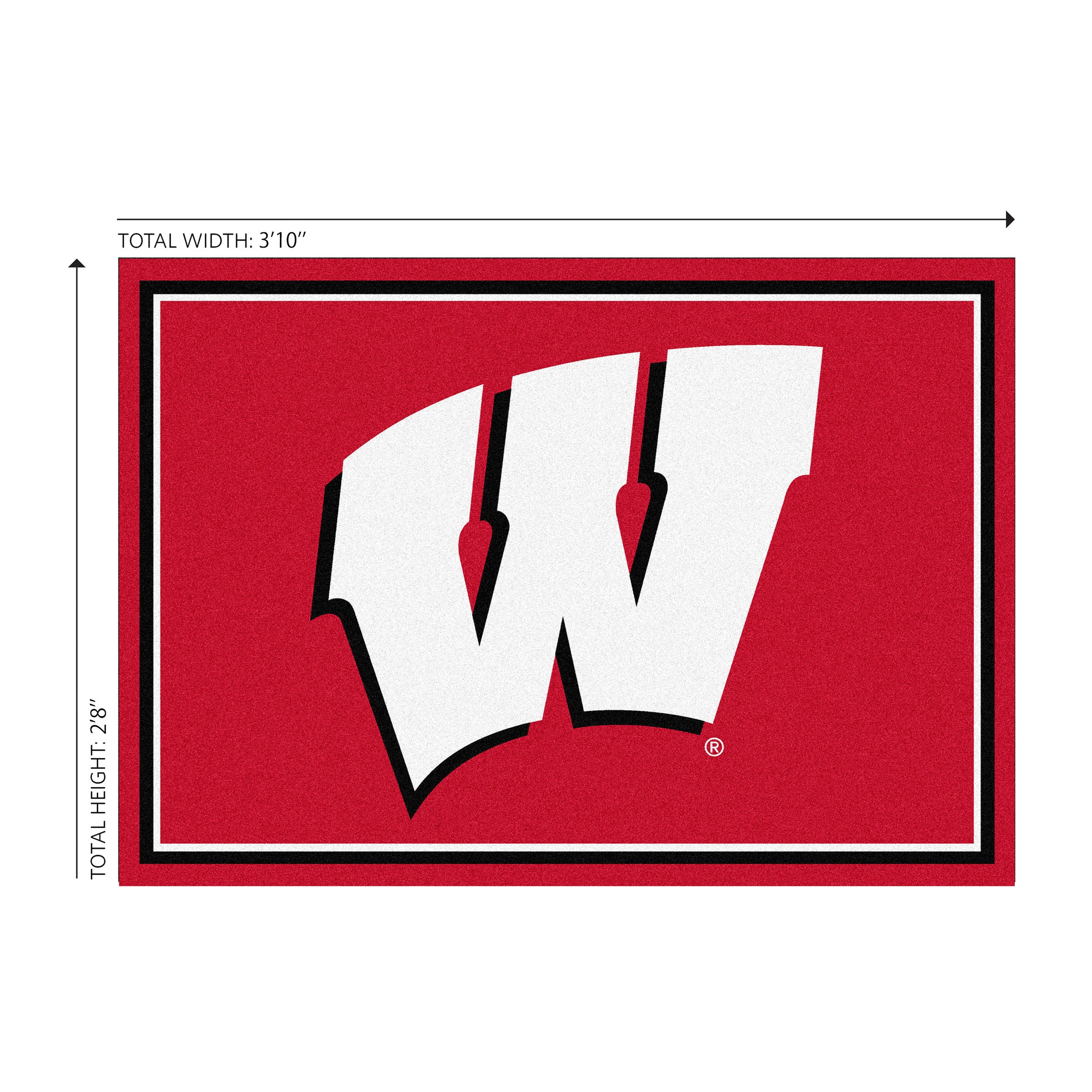 University Of Wisconsin 3x4  Area  Rug