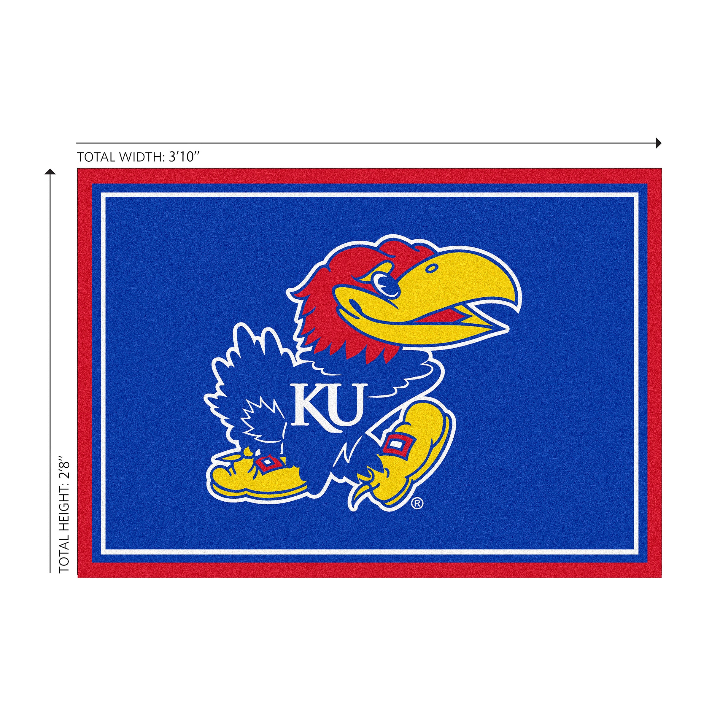 University Of Kansas 3x4  Area  Rug