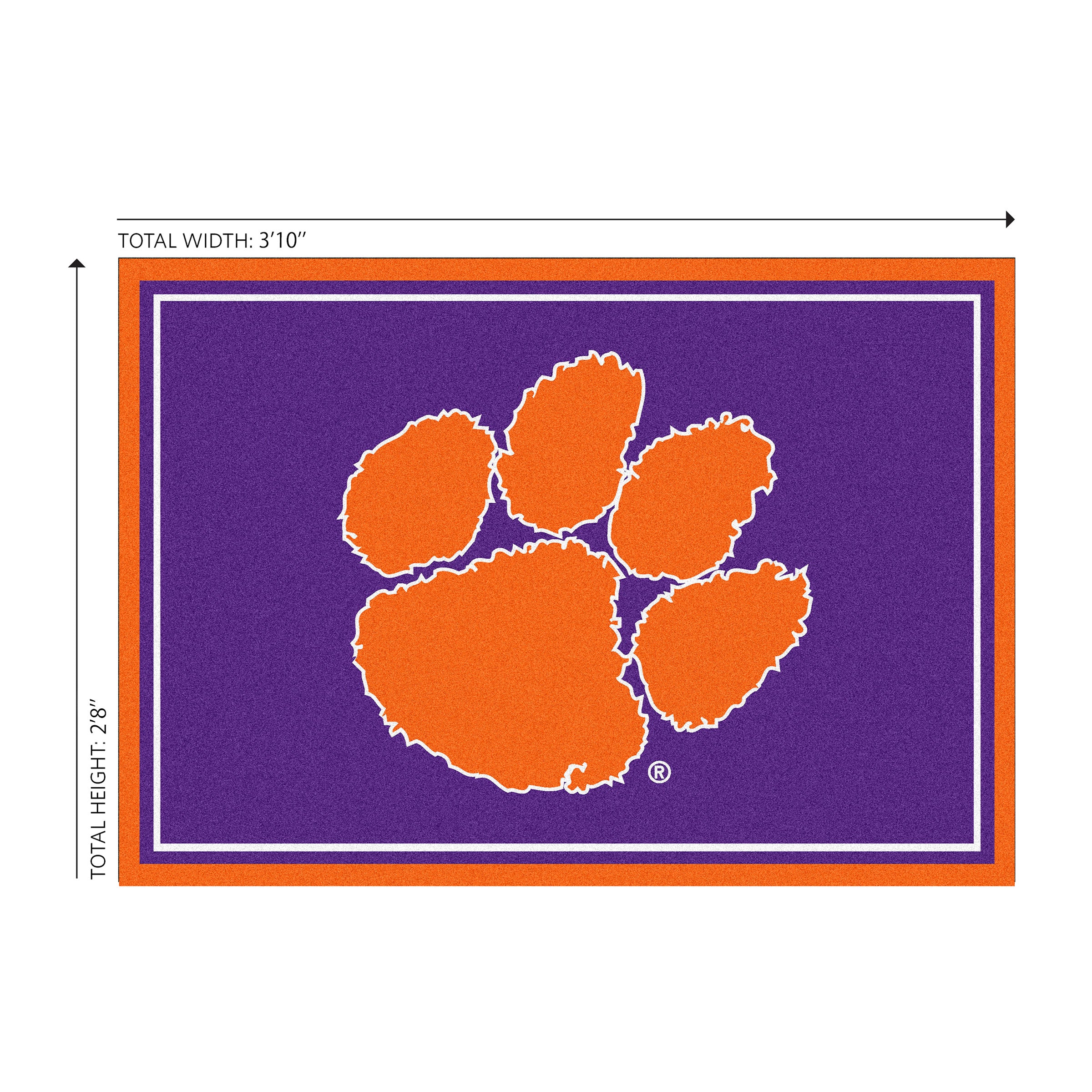 Clemson University 3x4  Area  Rug