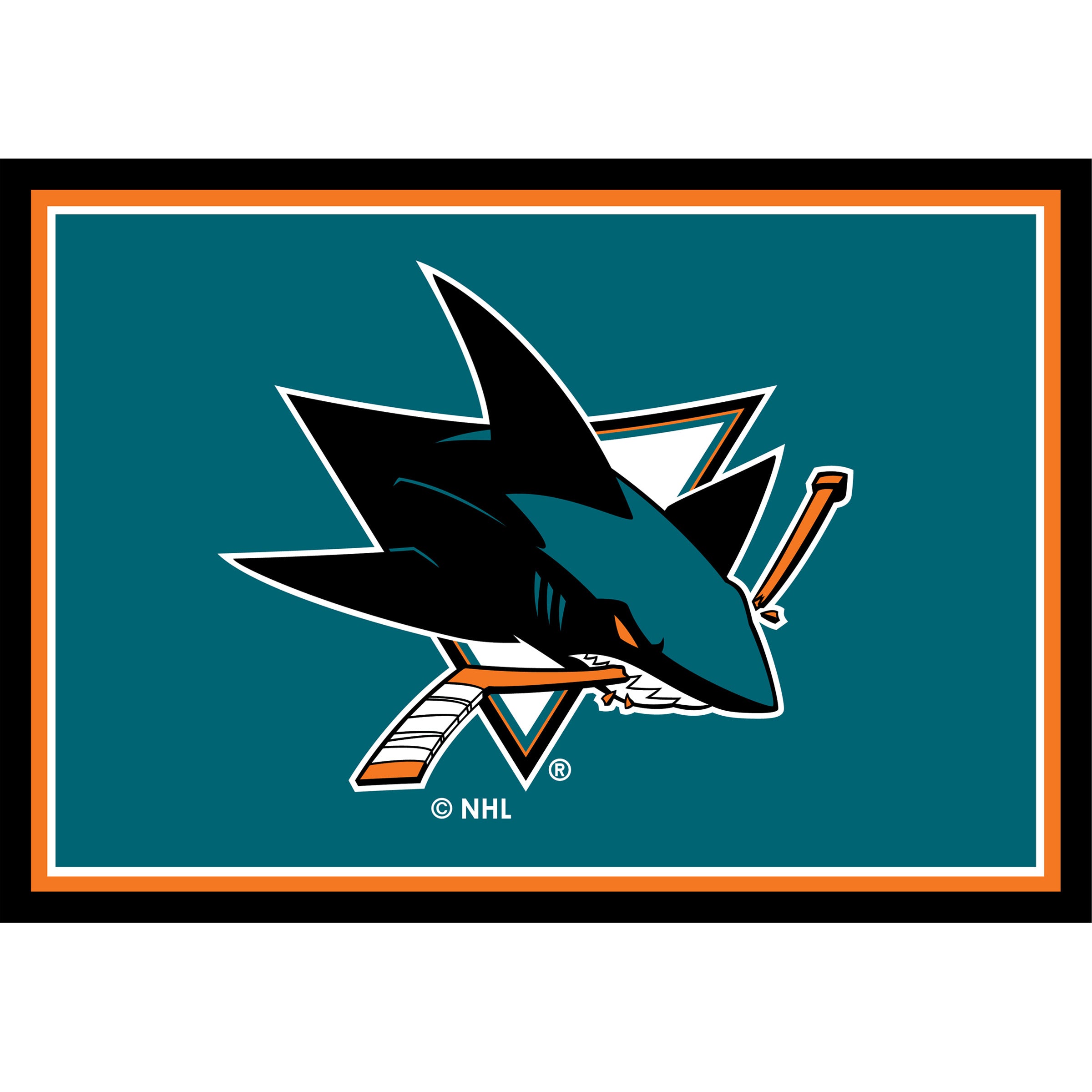 San Jose Sharks 3x4  Area  Rug