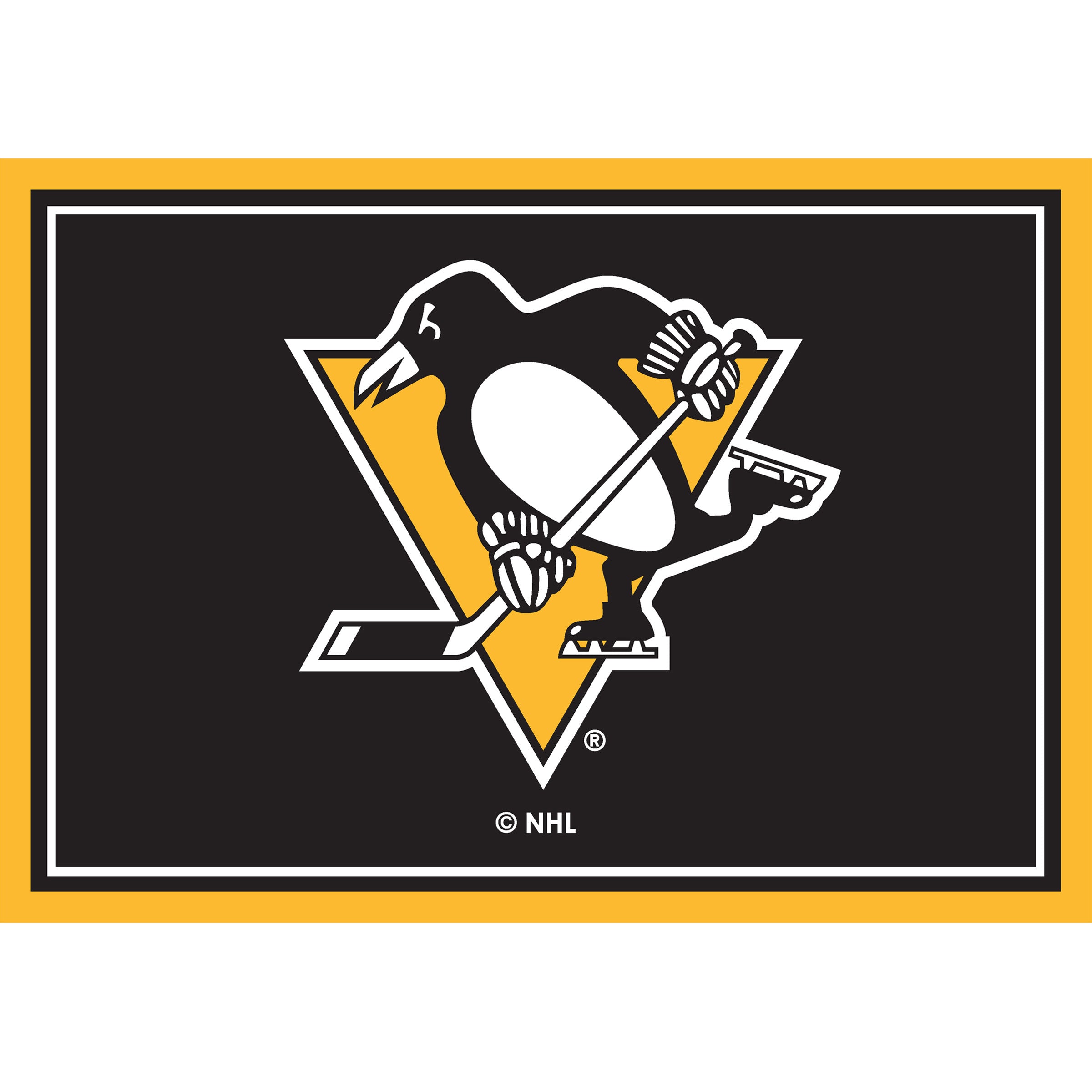 Pittsburgh Penguins 3x4  Area  Rug