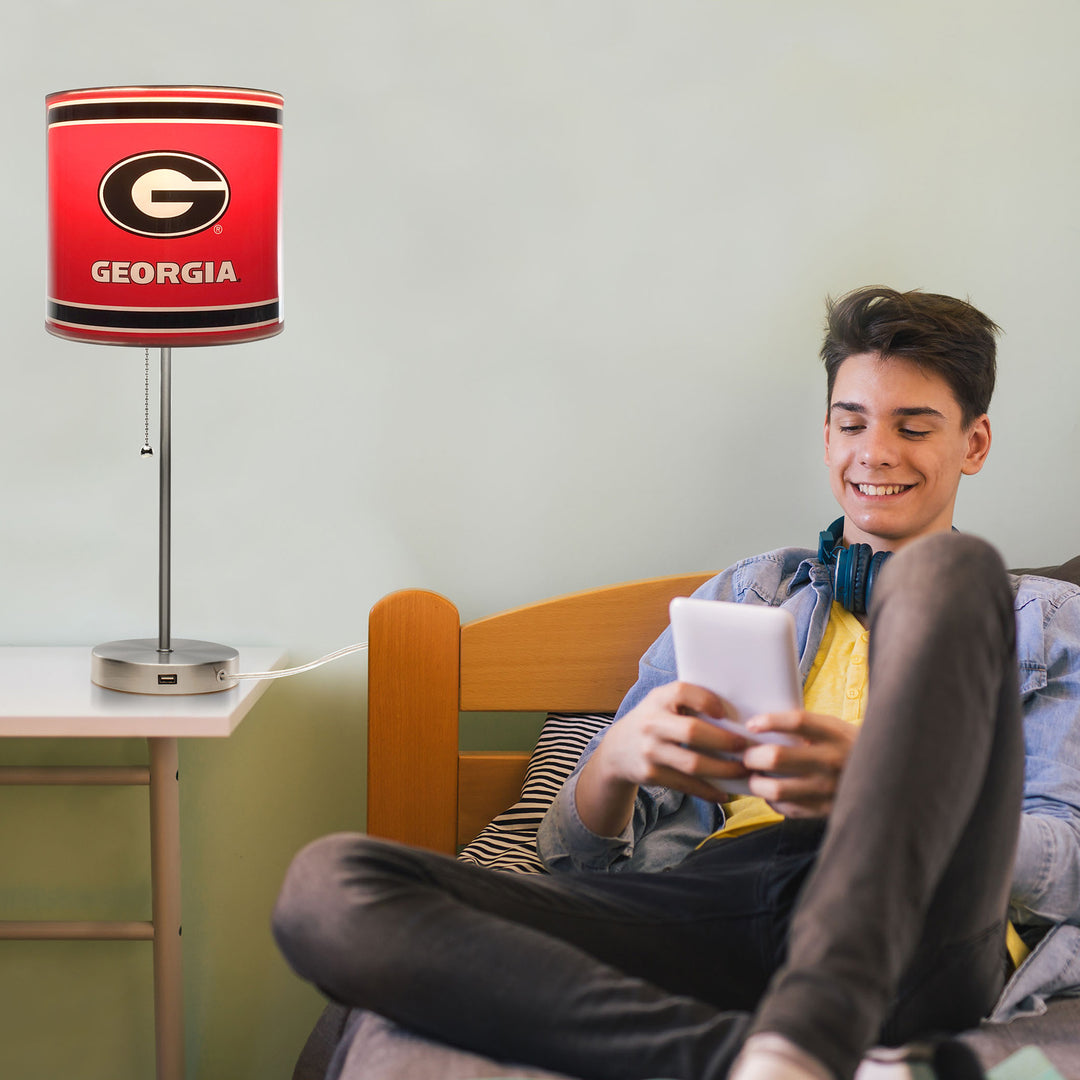 University Of Georgia Chrome Lamp