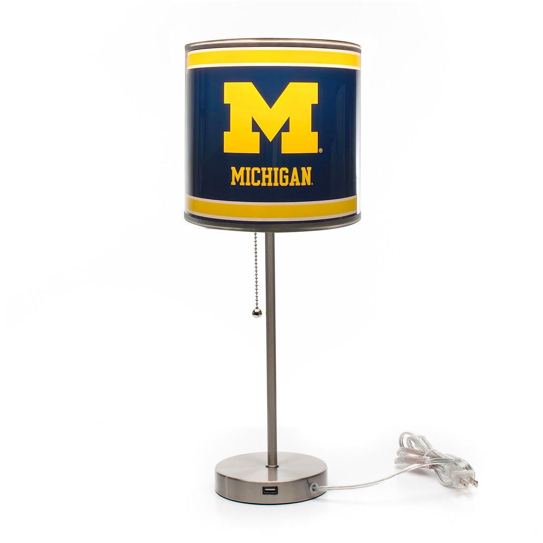 University Of Michigan Chrome Lamp