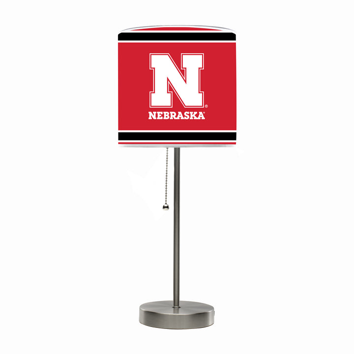 University Of Nebraska Chrome Lamp