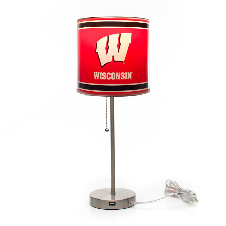 University Of Wisconsin Chrome Lamp