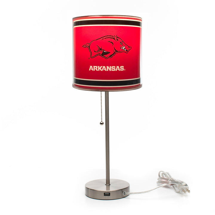 University Of Arkansas Chrome Lamp