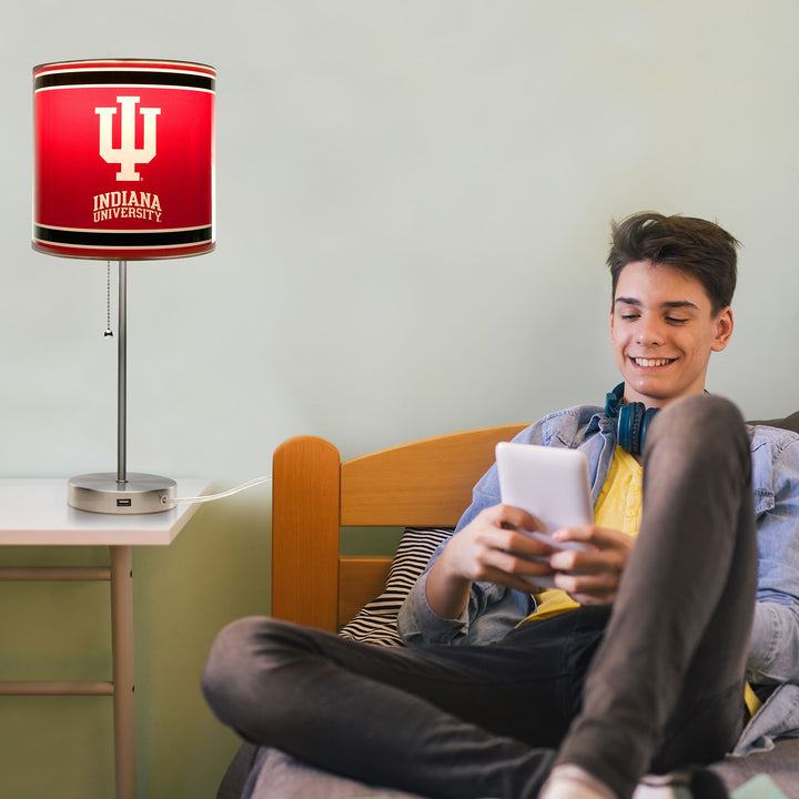 Indiana University Chrome Lamp