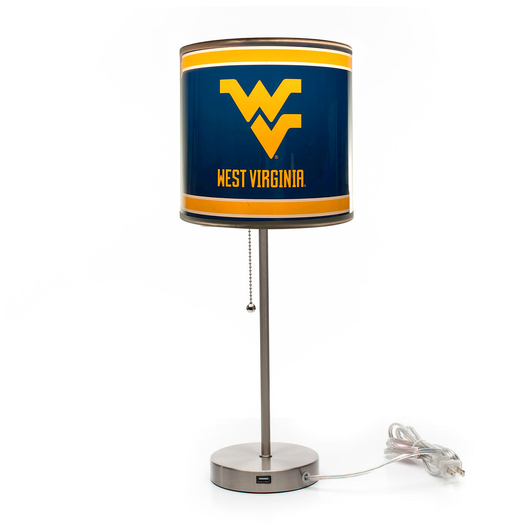 West Virgina University Chrome Lamp