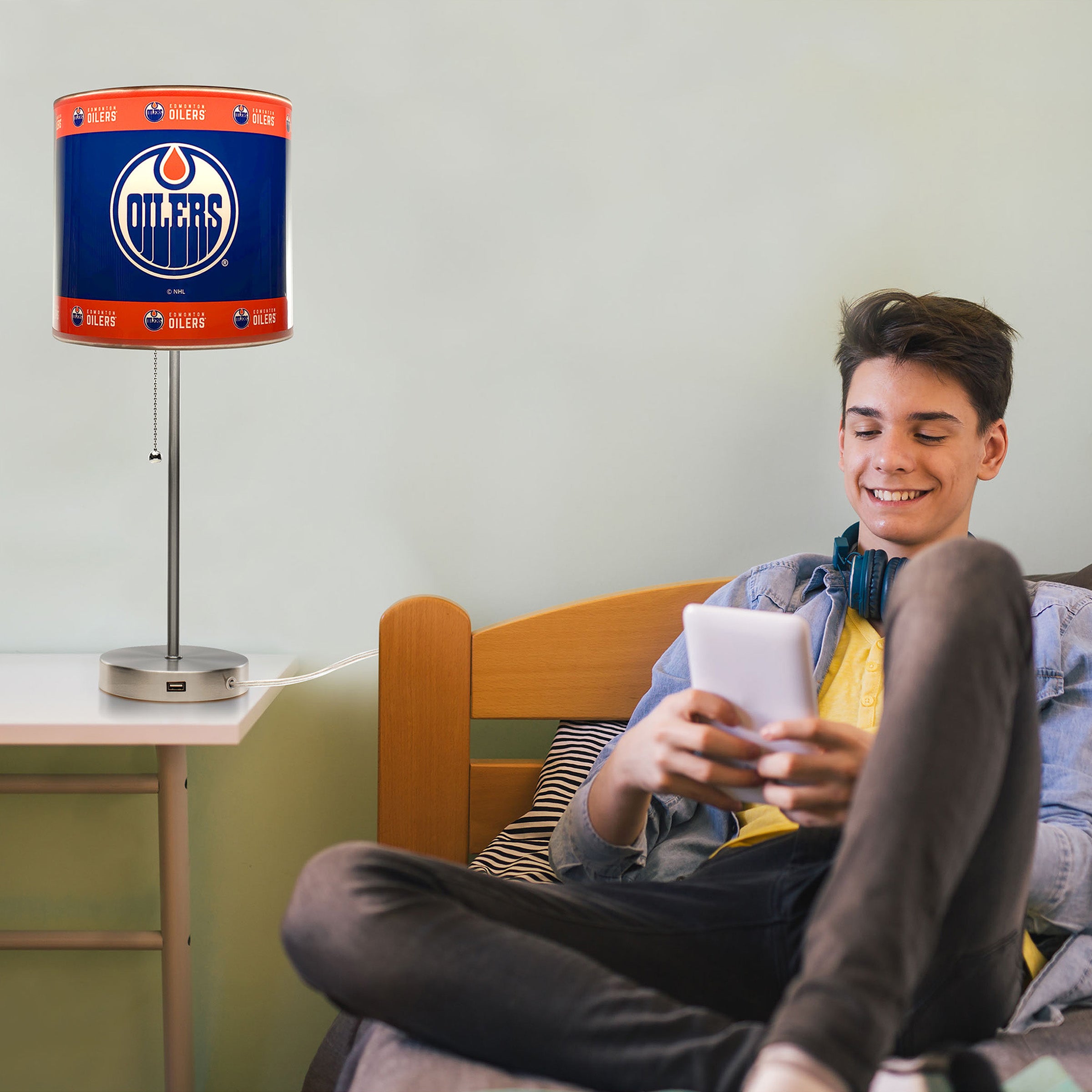 Edmonton Oilers Chrome Lamp