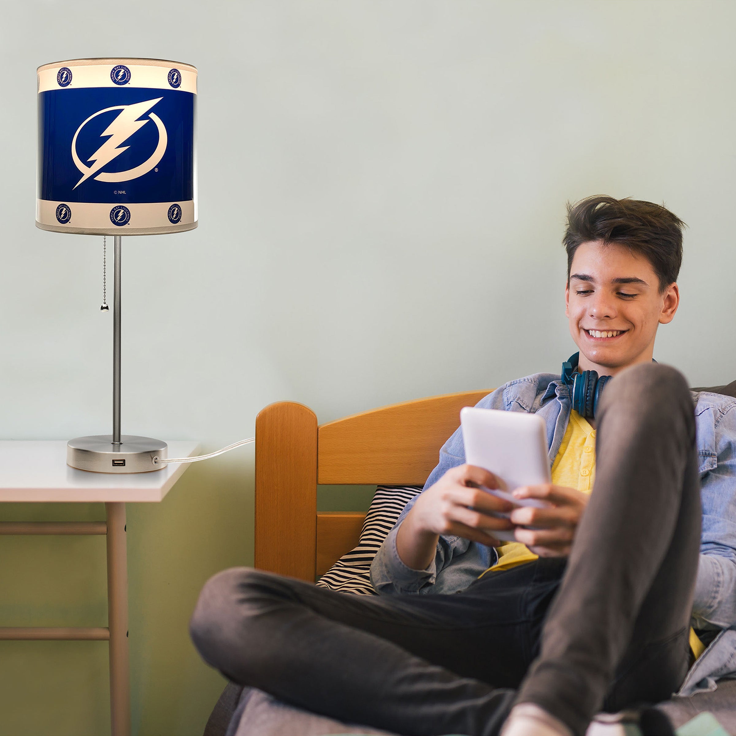 Tampa Bay Lightning Chrome Lamp