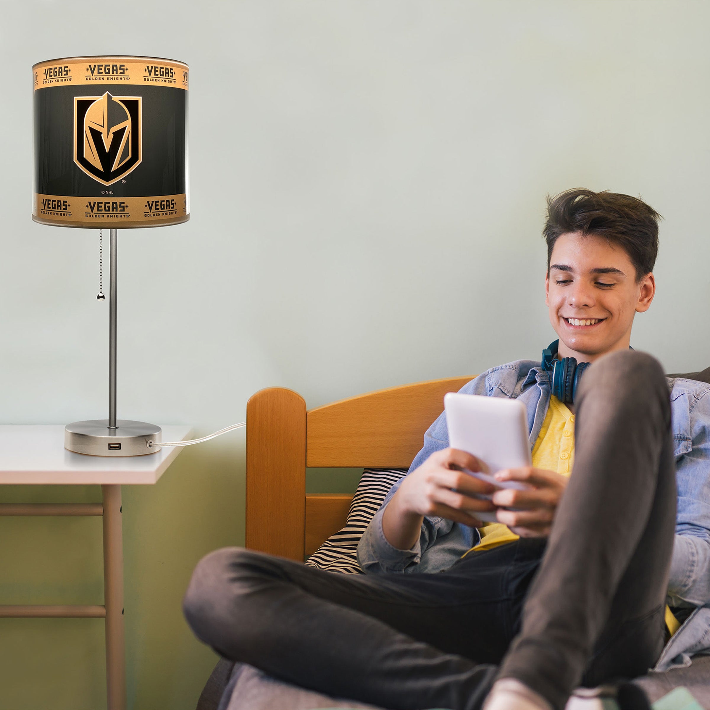 Golden Knights Chrome Lamp