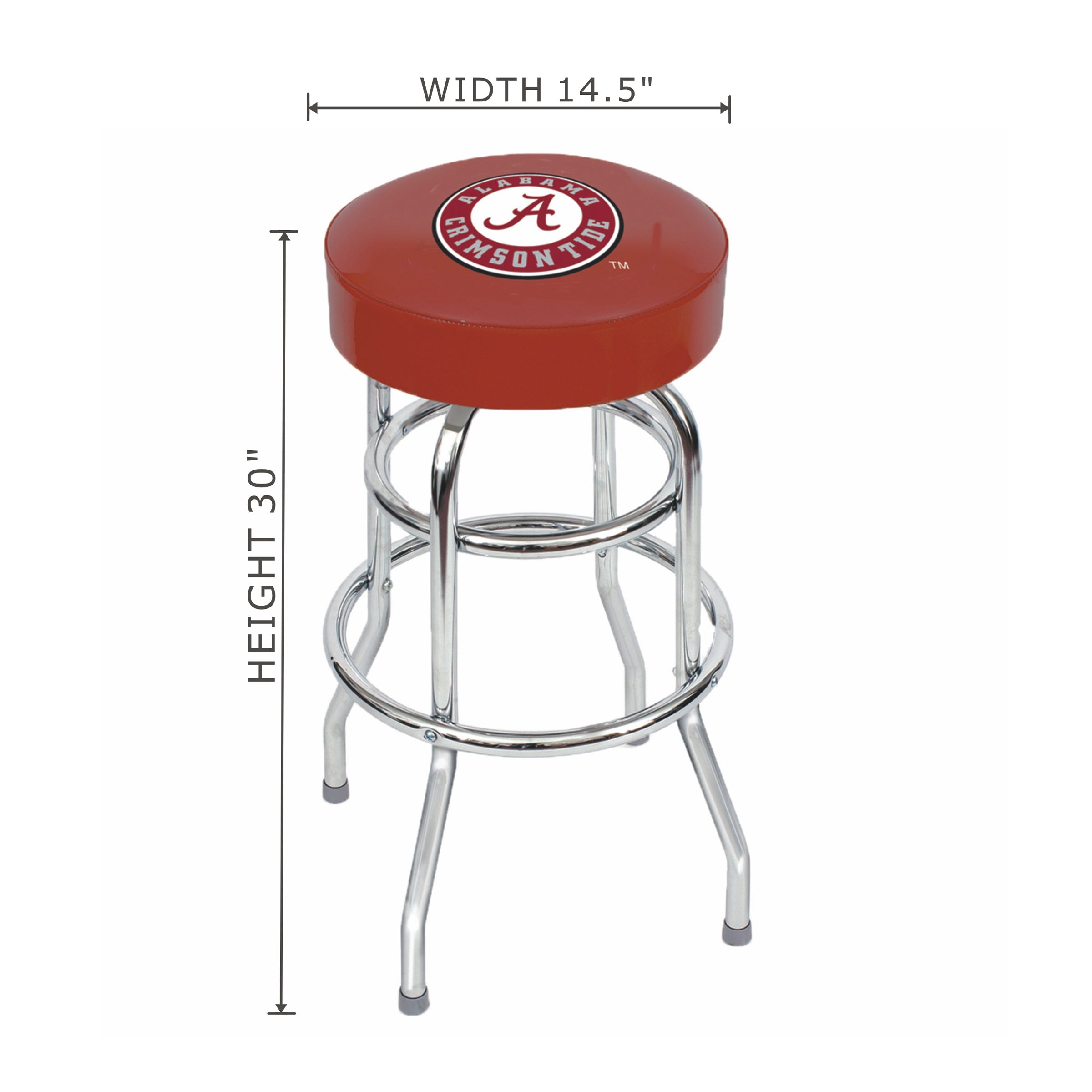 University Of Alabama Chrome Bar Stool