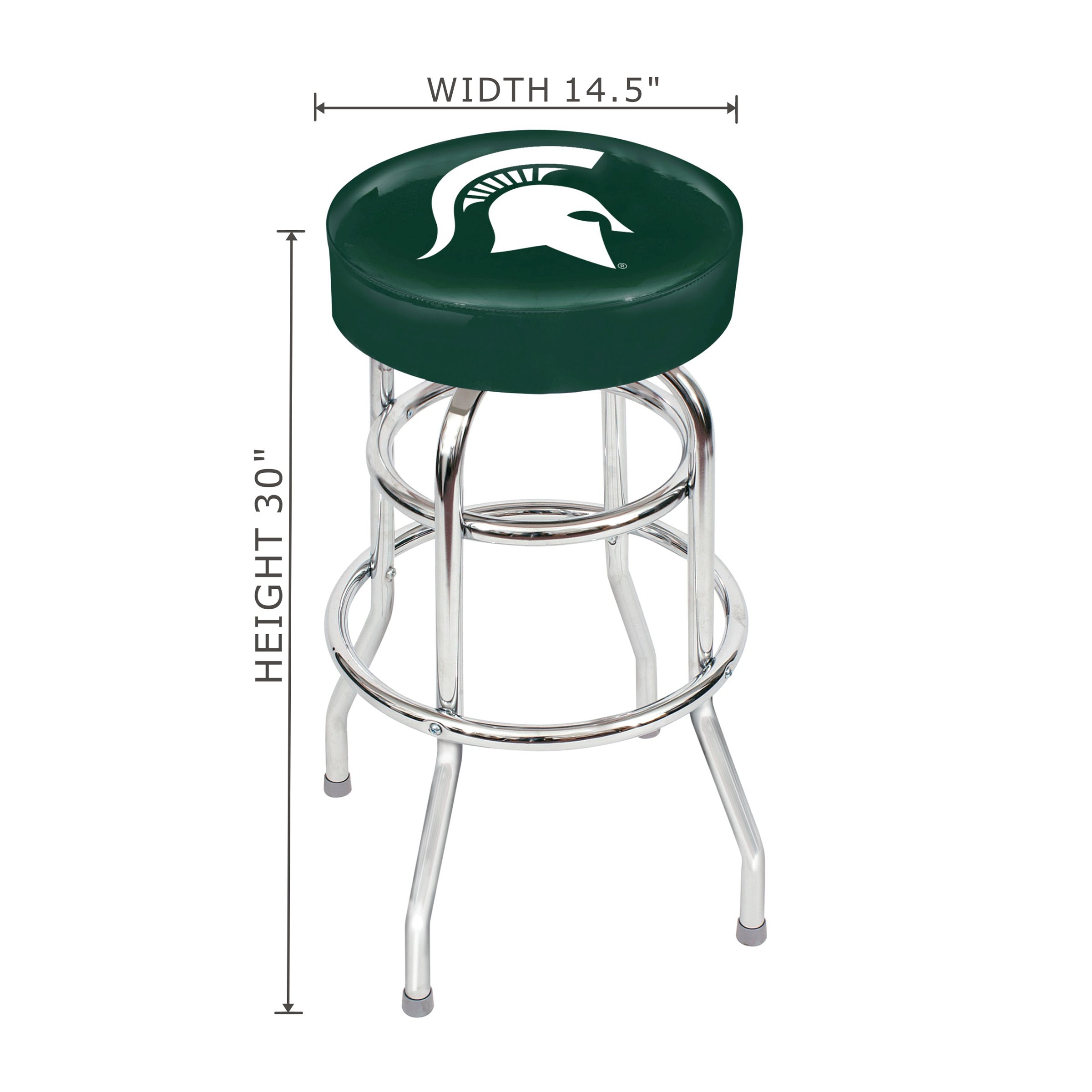 Michigan State Chrome Bar Stool