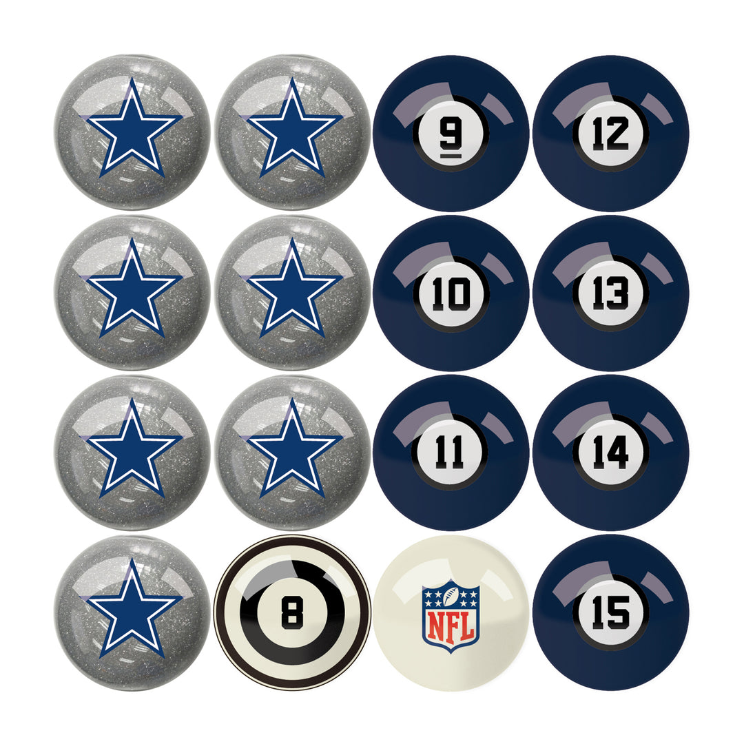 Dallas Cowboys Billiard Balls With Numbers