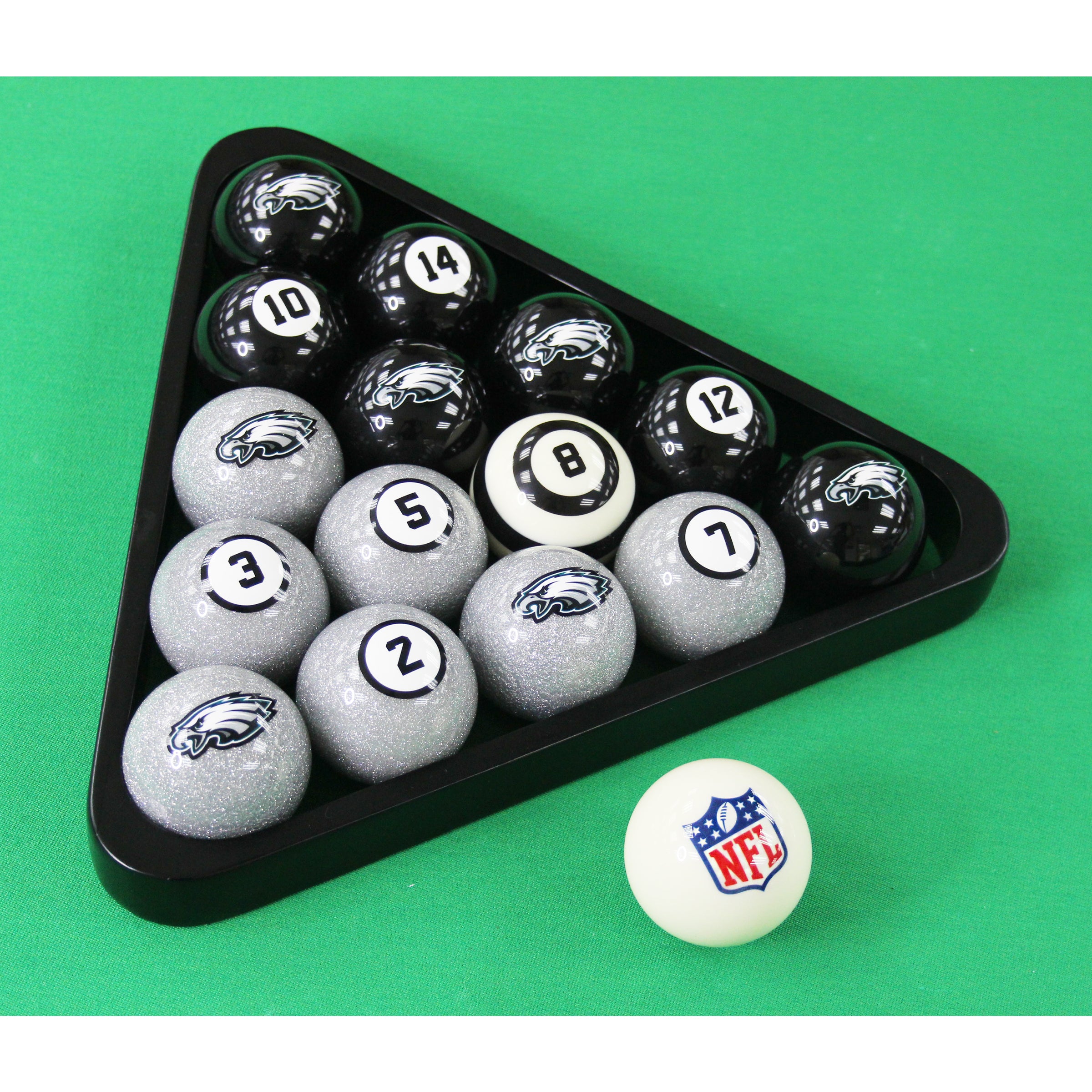 Philadelphia Eagles Billiard Balls With Numbers