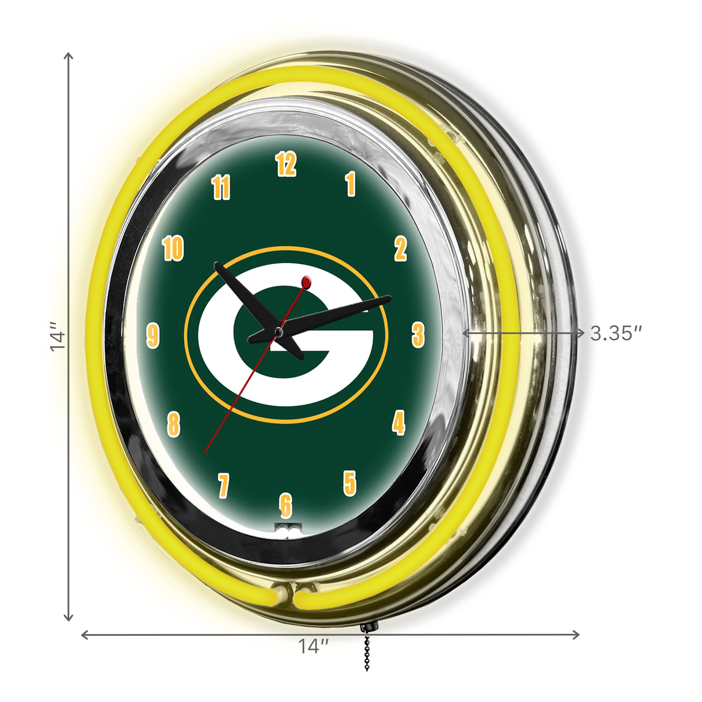 Green Bay Packers 14" Neon Clock