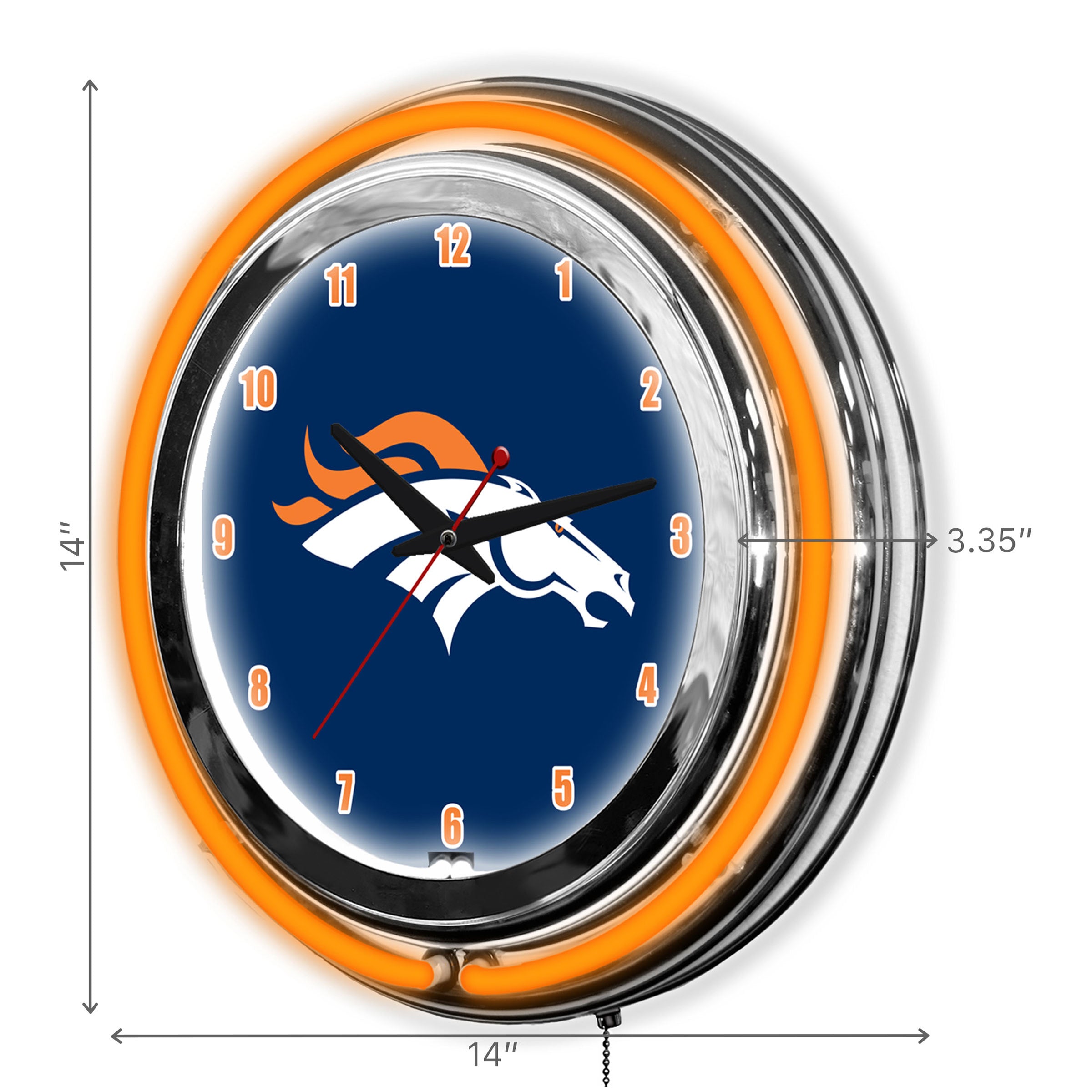 Denver Broncos 14" Neon Clock