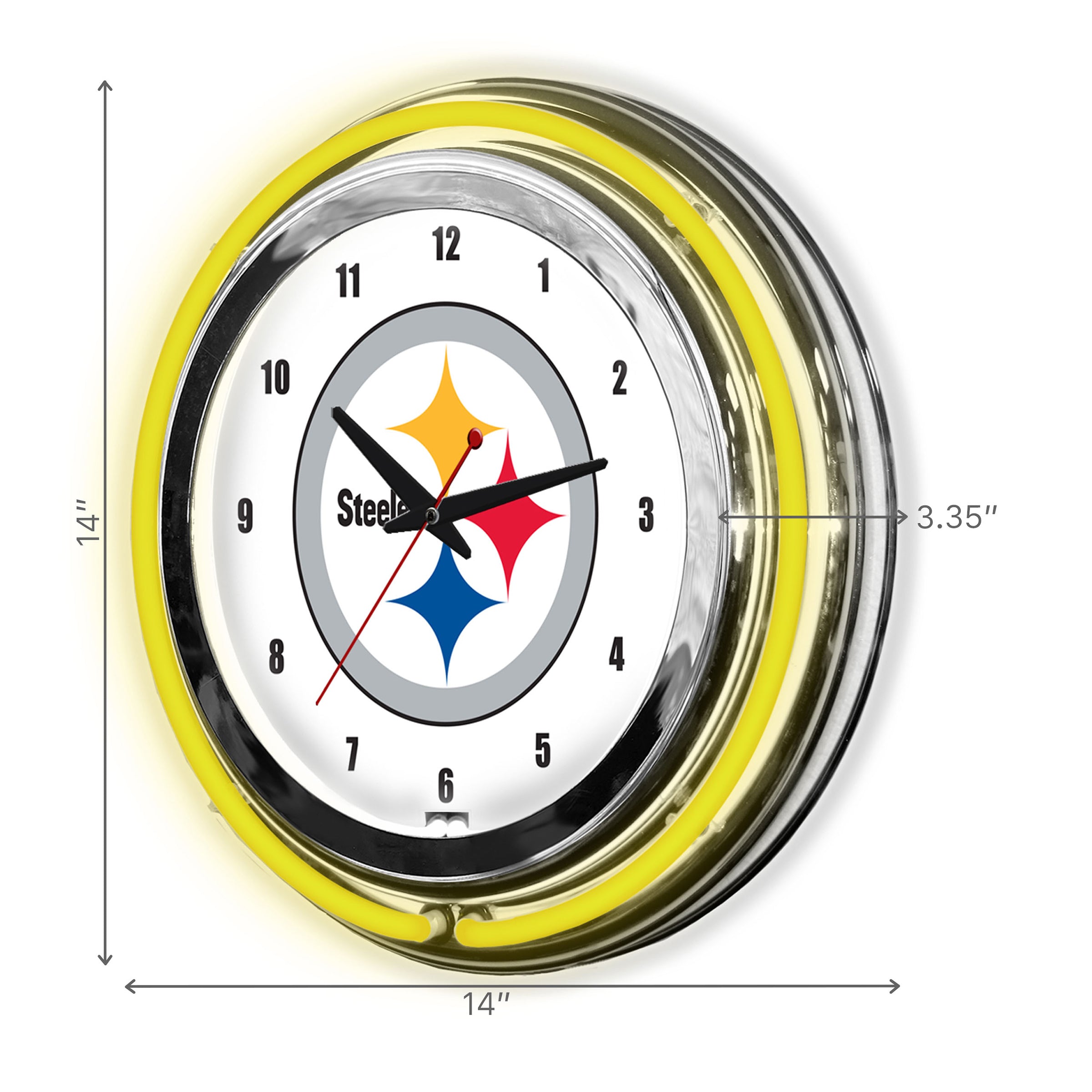 Pittsburgh Steelers 14" Neon Clock