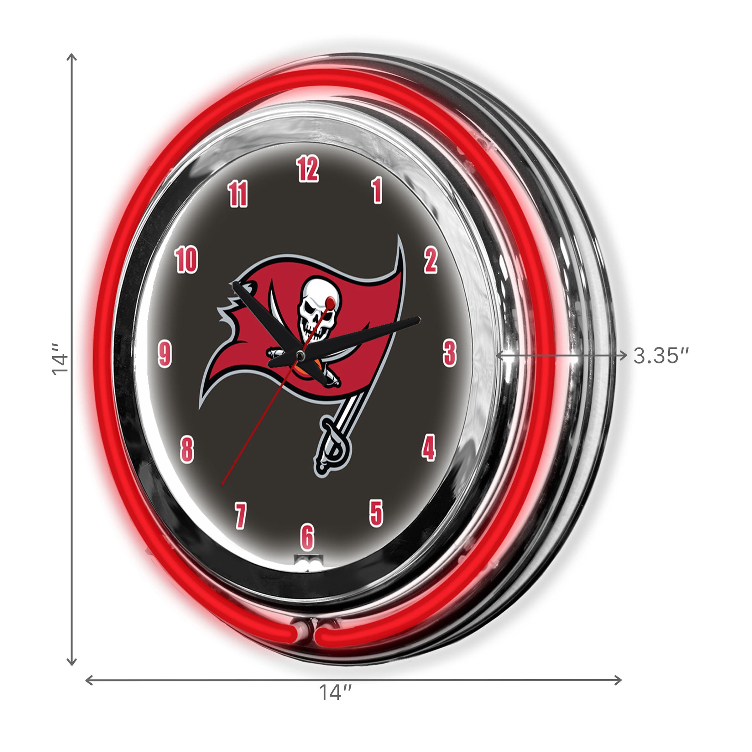 Tampa Bay Buccaneers 14" Neon Clock