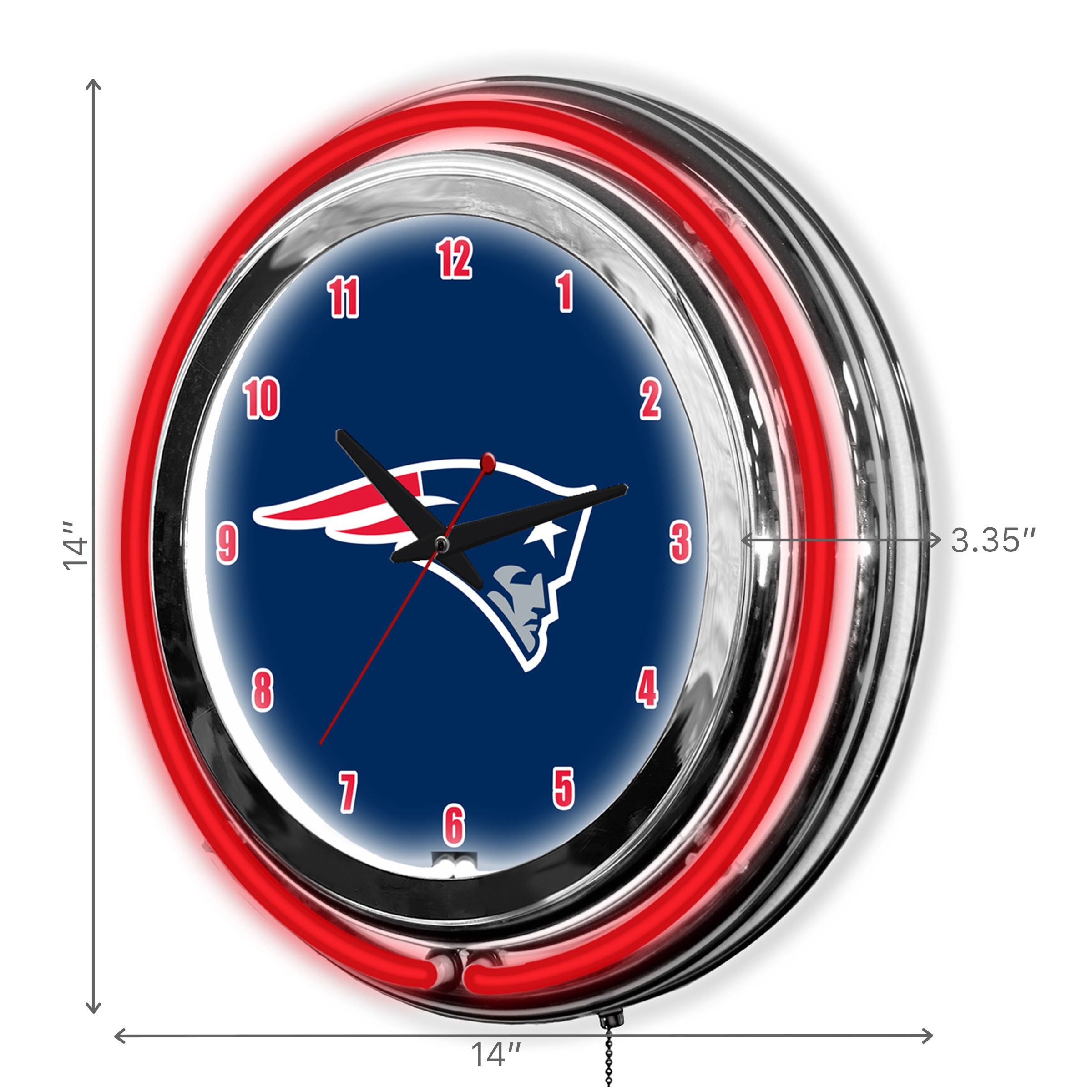 New England Patriots 14" Neon Clock