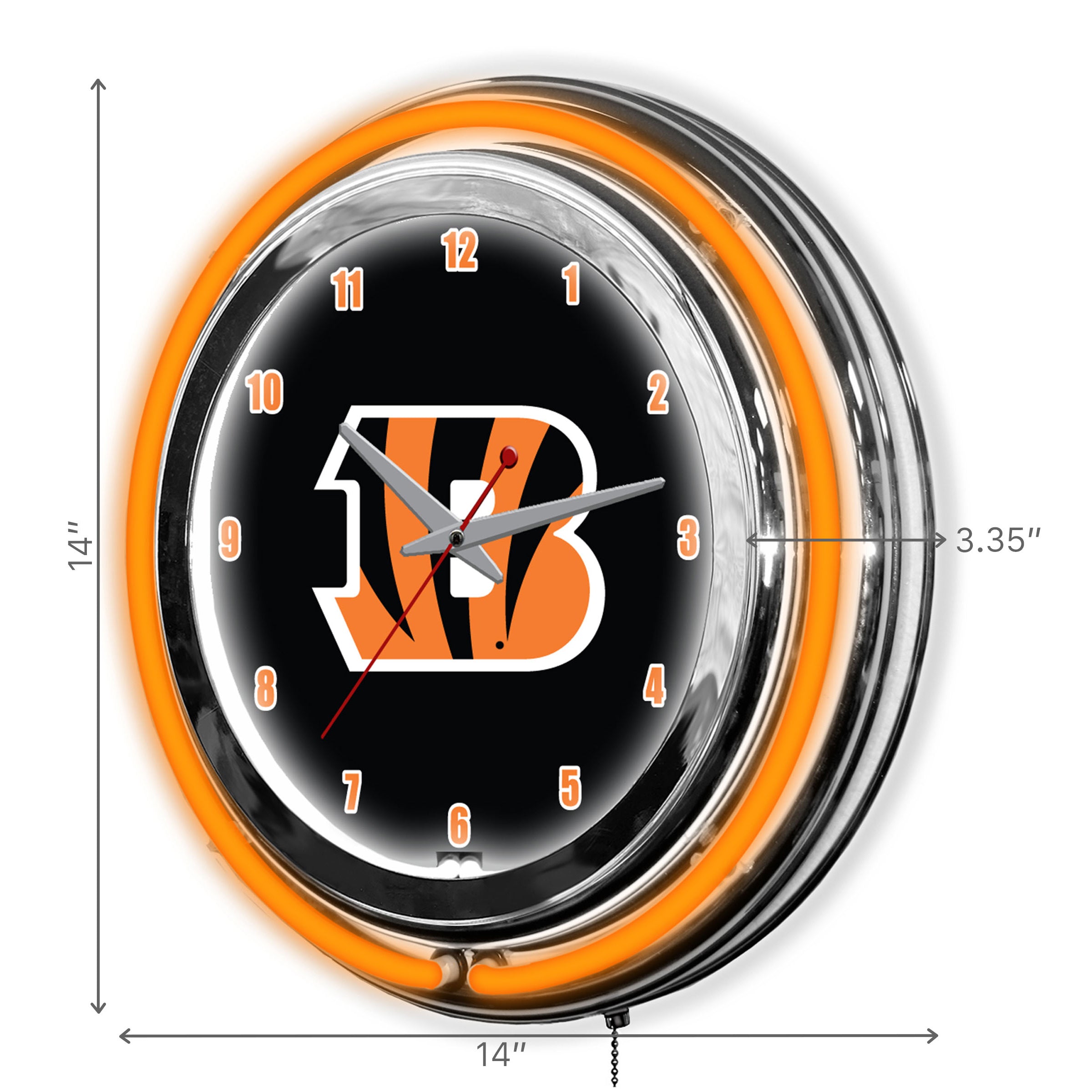 Cincinnati Bengals 14" Neon Clock