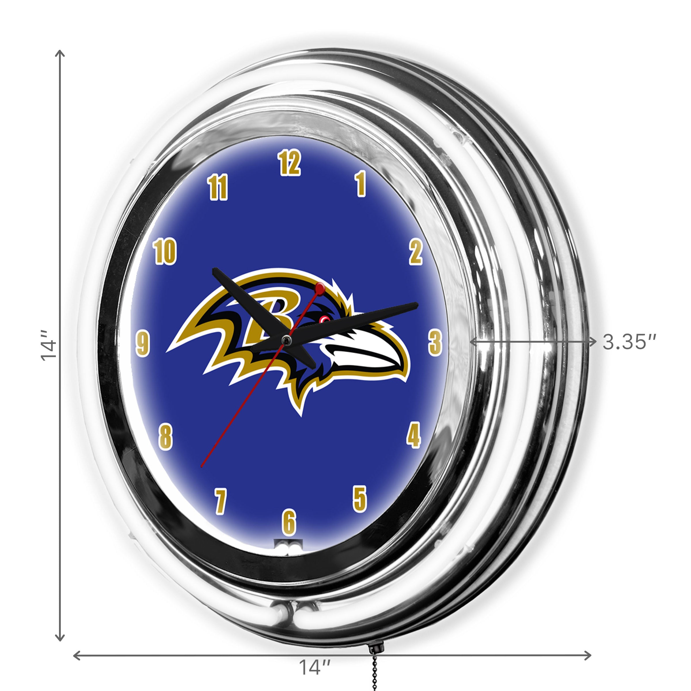 Baltimore Ravens 14" Neon Clock