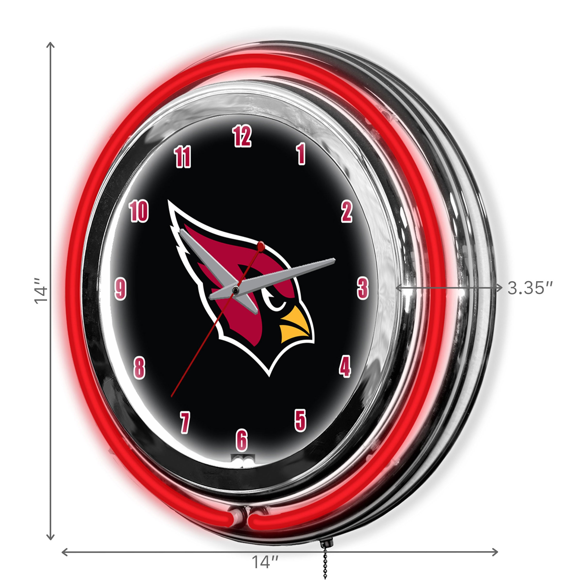 Arizona Cardinals 14" Neon Clock