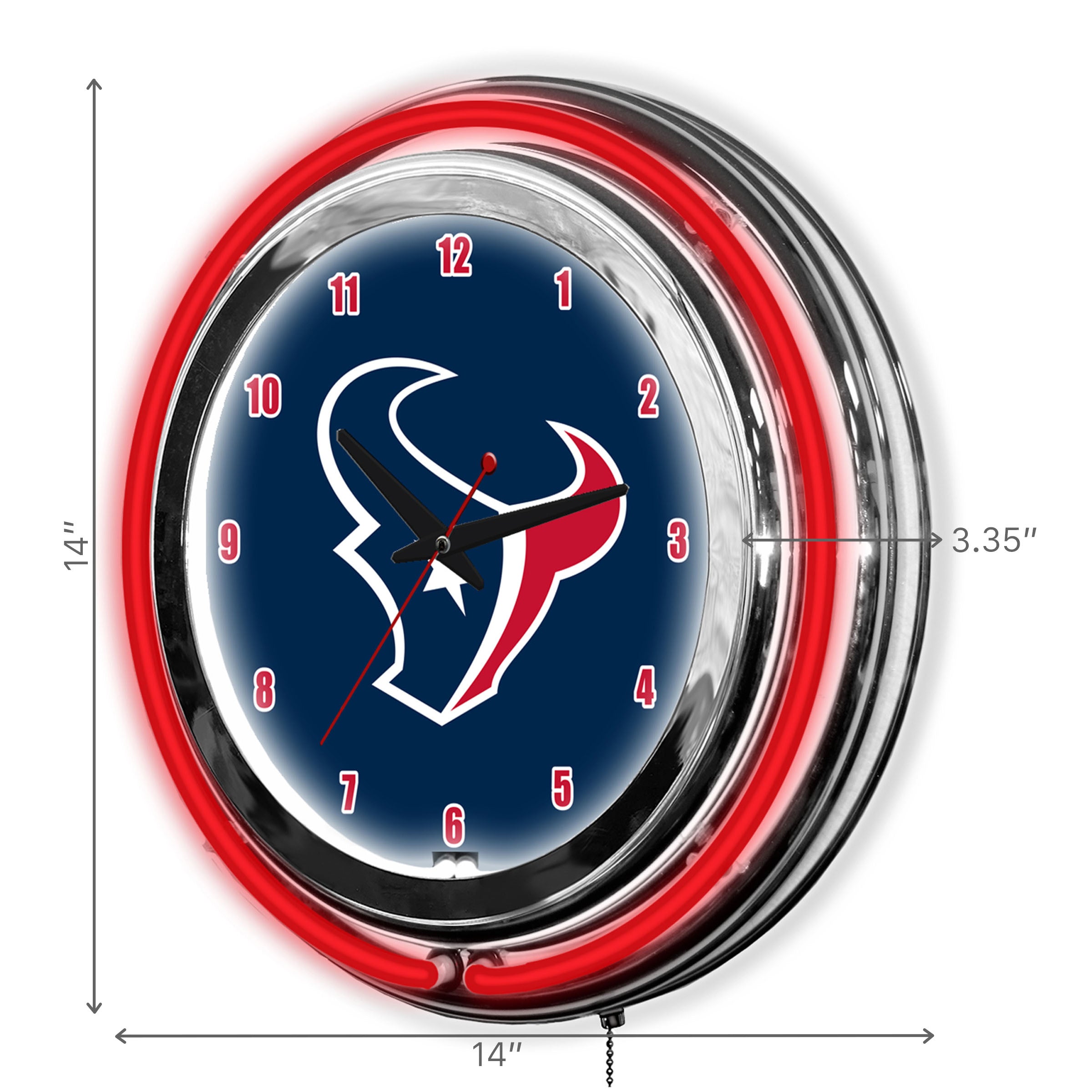 Houston Texans 14" Neon Clock