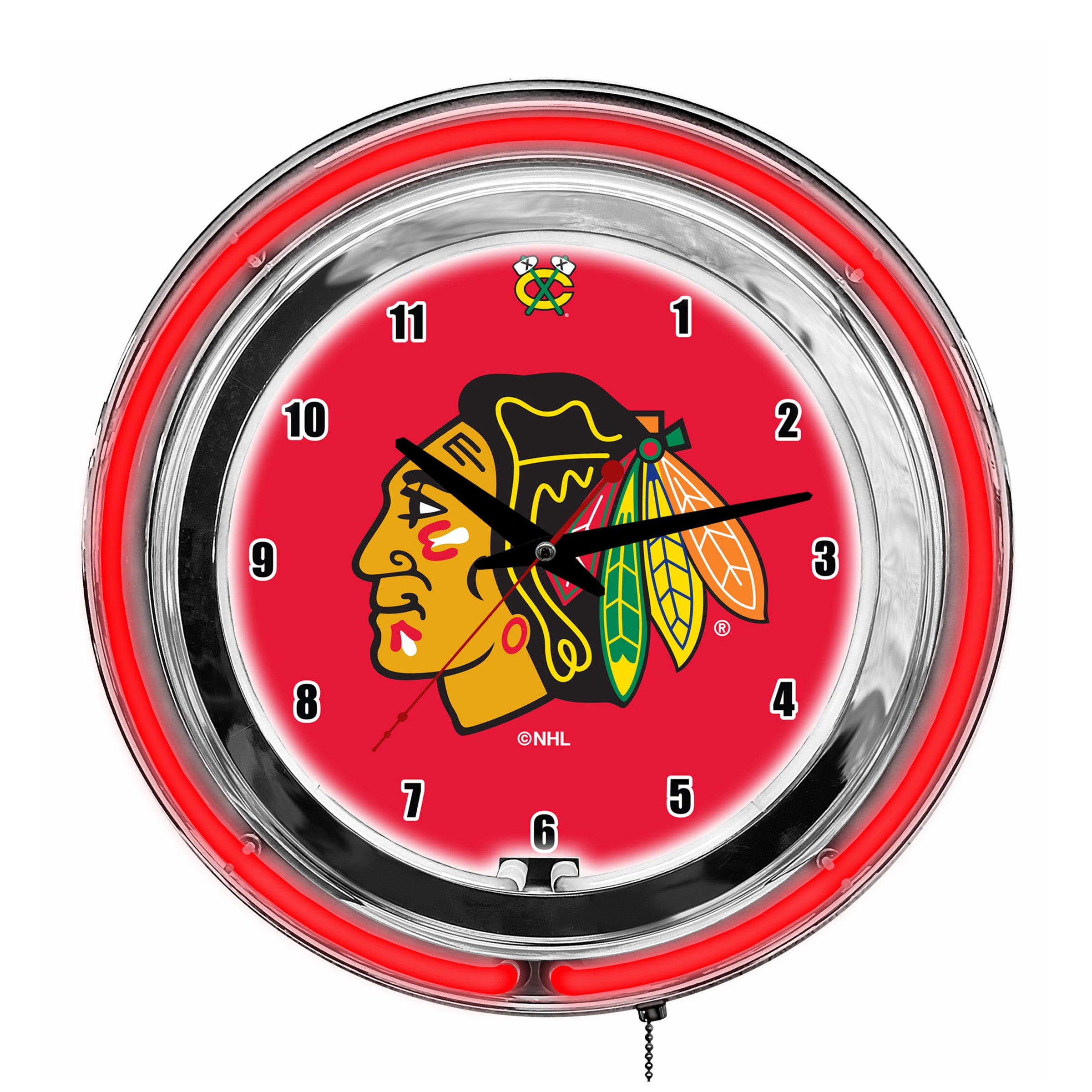 Chicago Blackhawks 14" Neon Clock