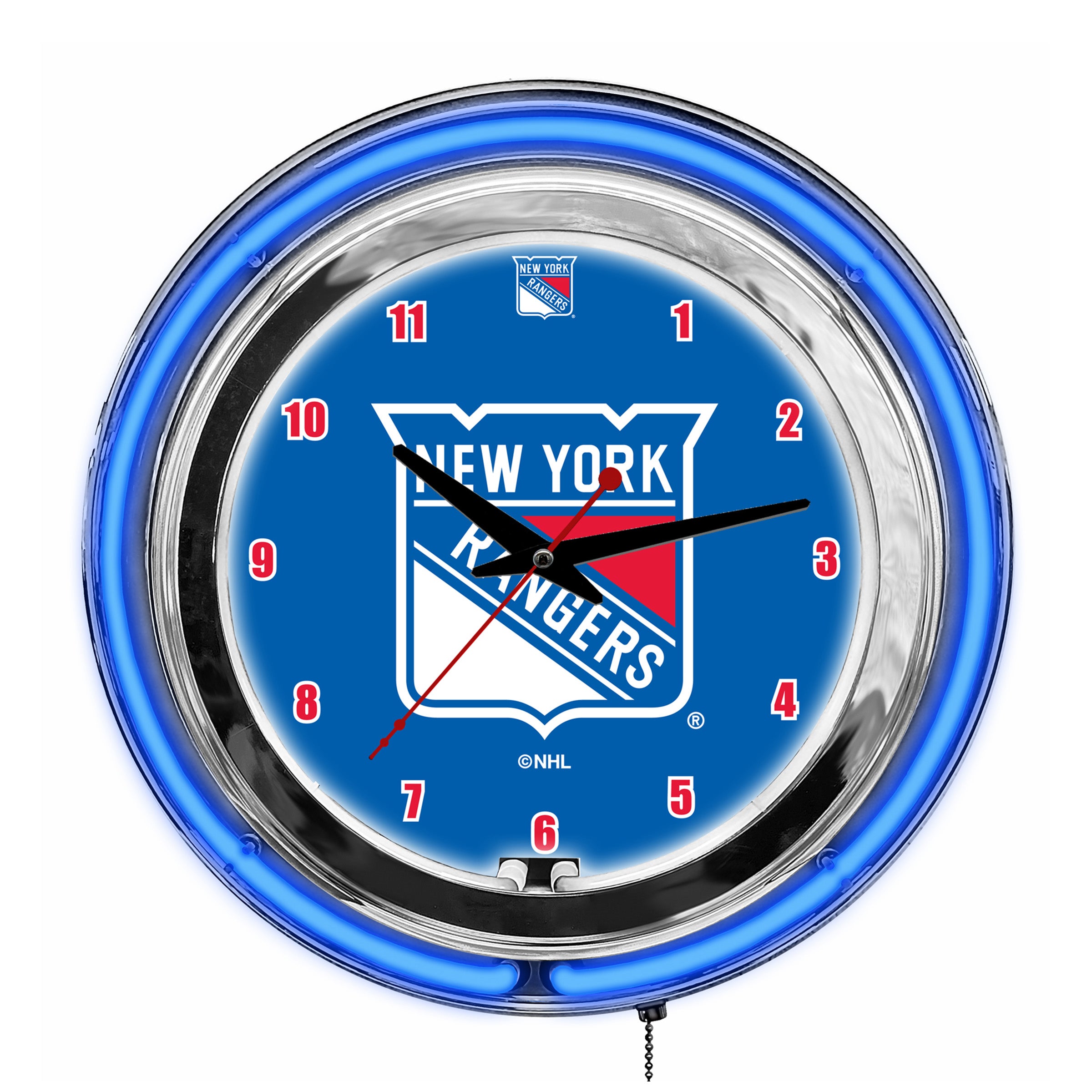 Ny Rangers 14" Neon Clock