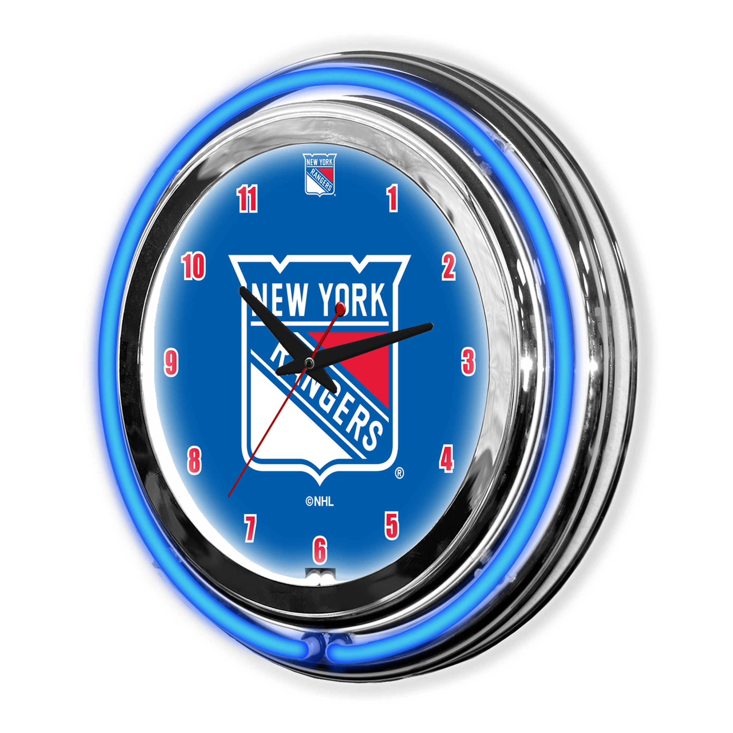 Ny Rangers 14" Neon Clock