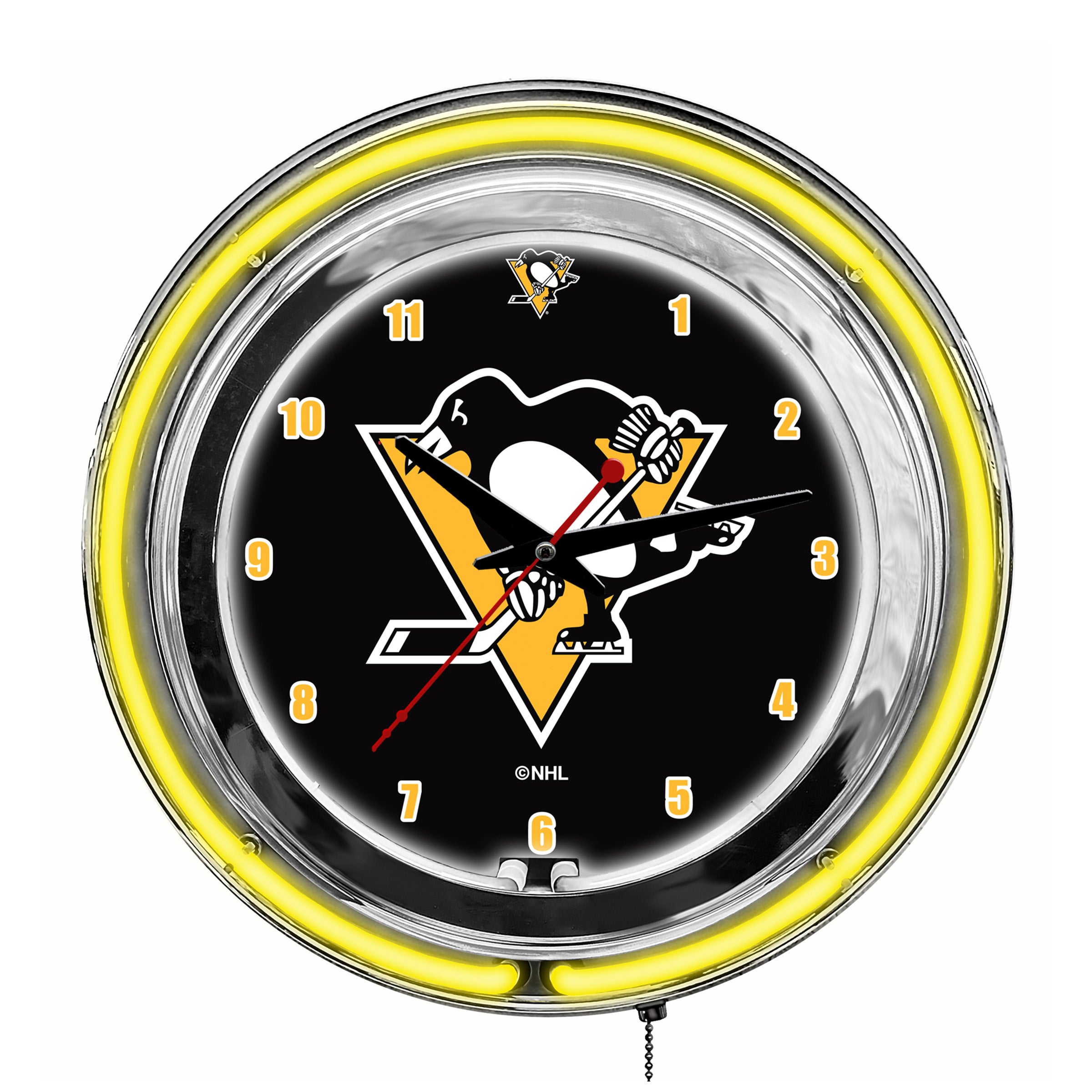 Pittsburgh Penguins 14" Neon Clock