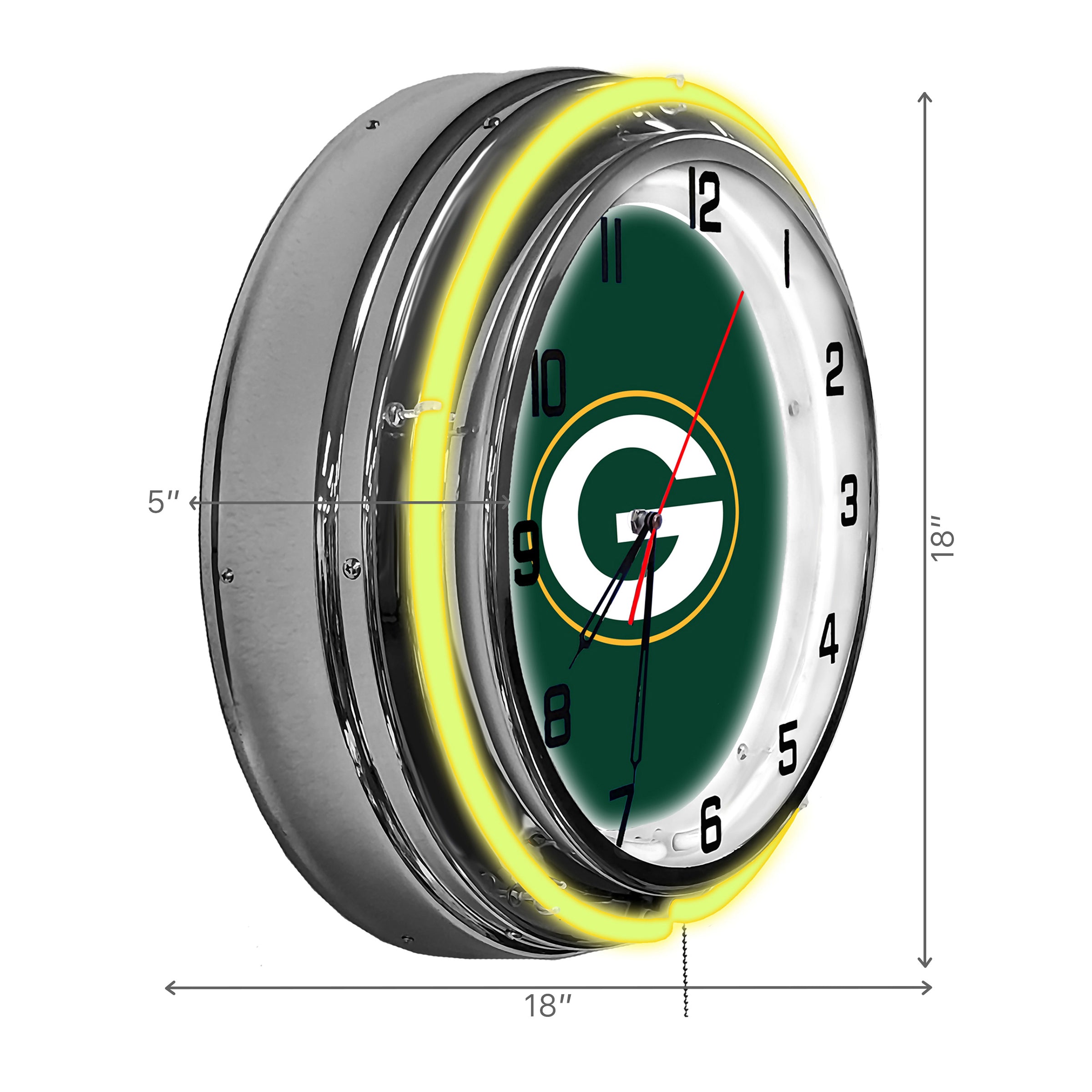 Green Bay Packers 18" Neon Clock