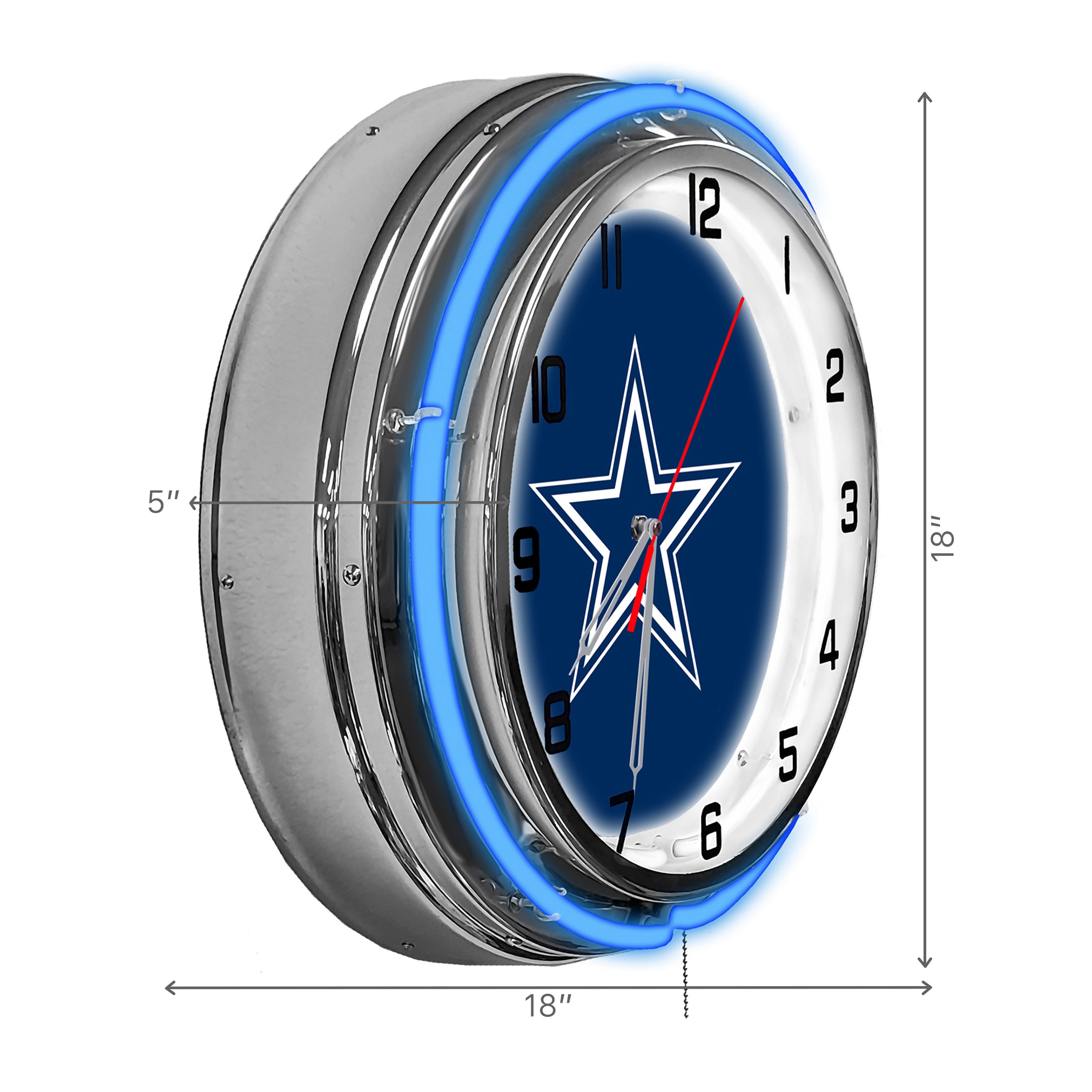 Dallas Cowboys 18" Neon Clock