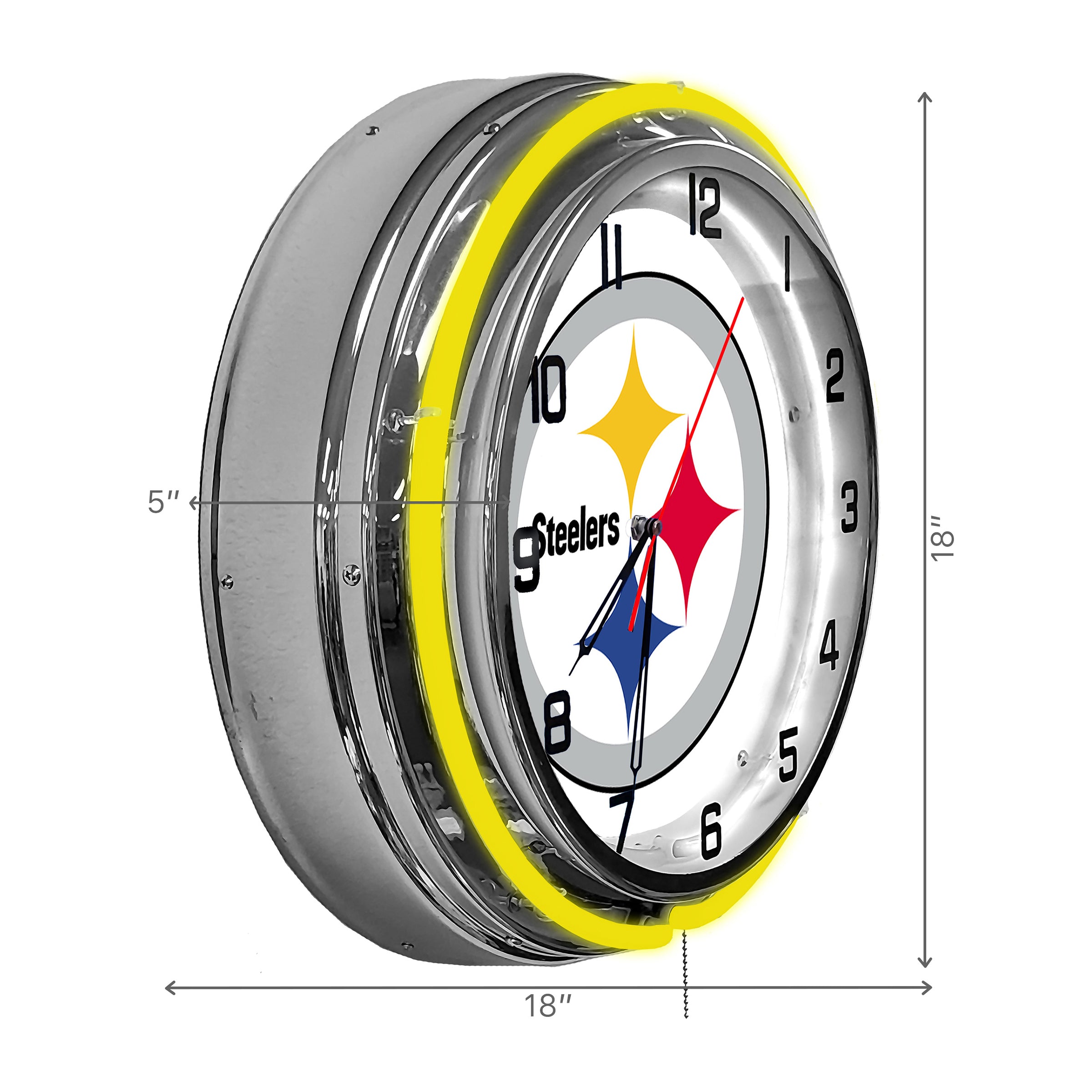 Pittsburgh Steelers 18" Neon Clock