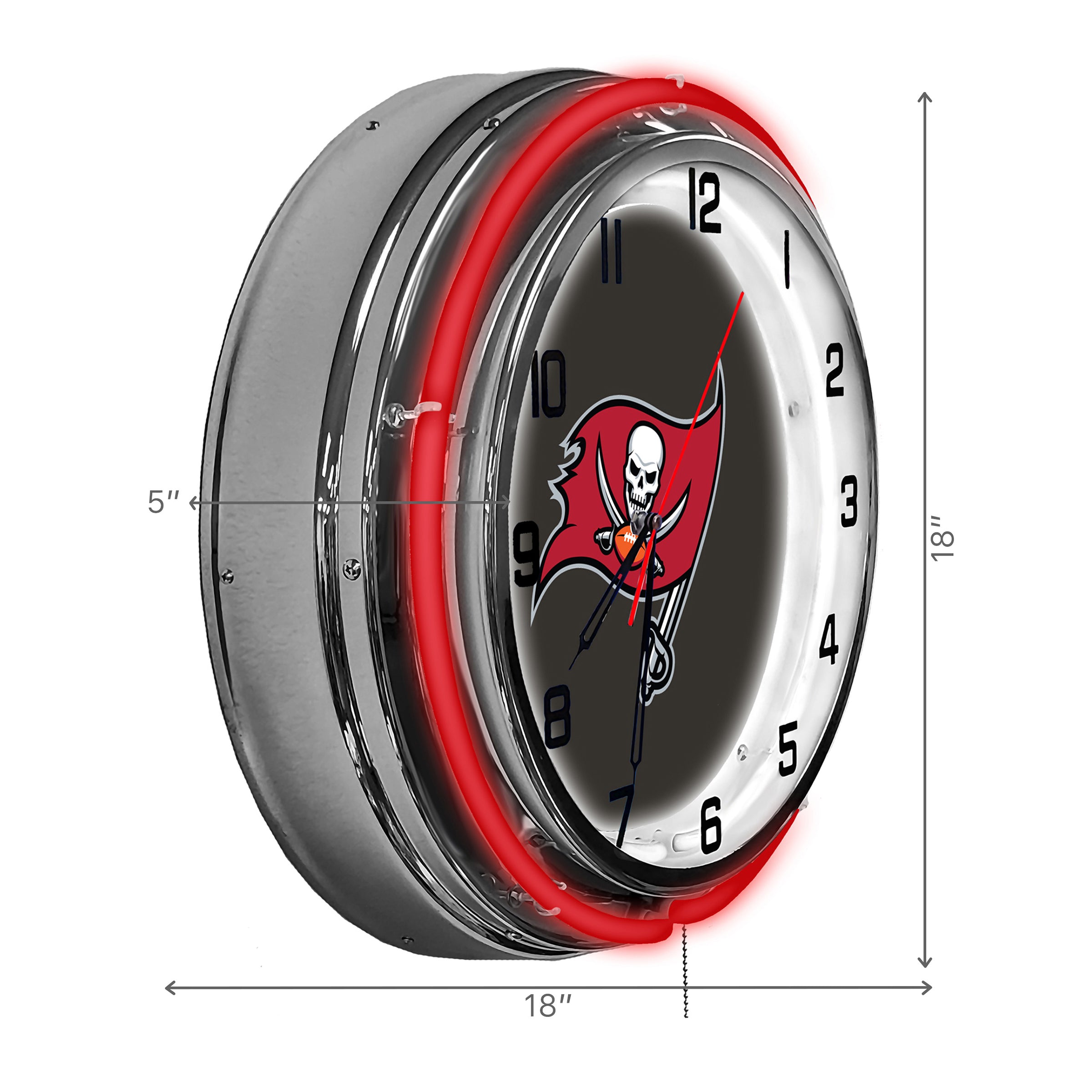 Tampa Bay Buccaneers 18" Neon Clock