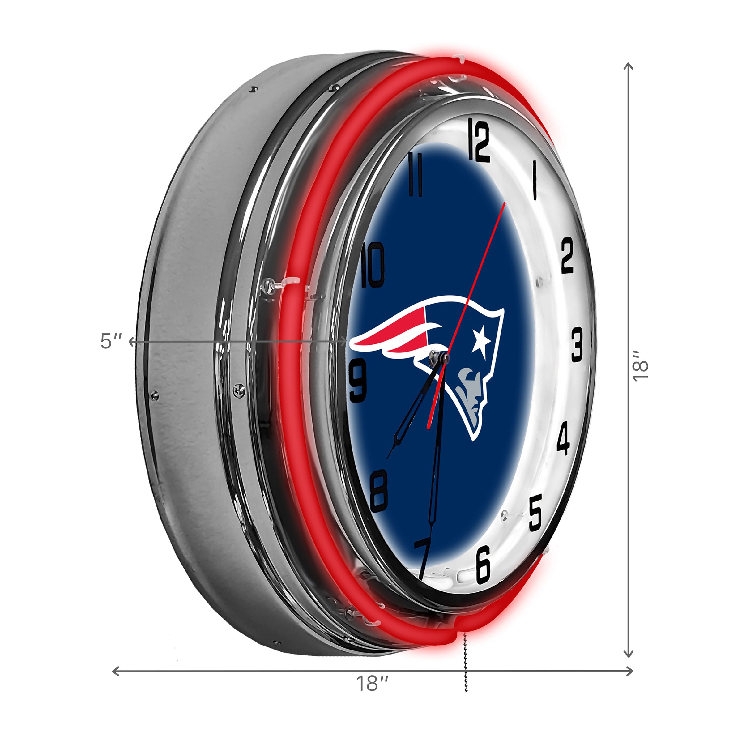 New England Patriots 18" Neon Clock