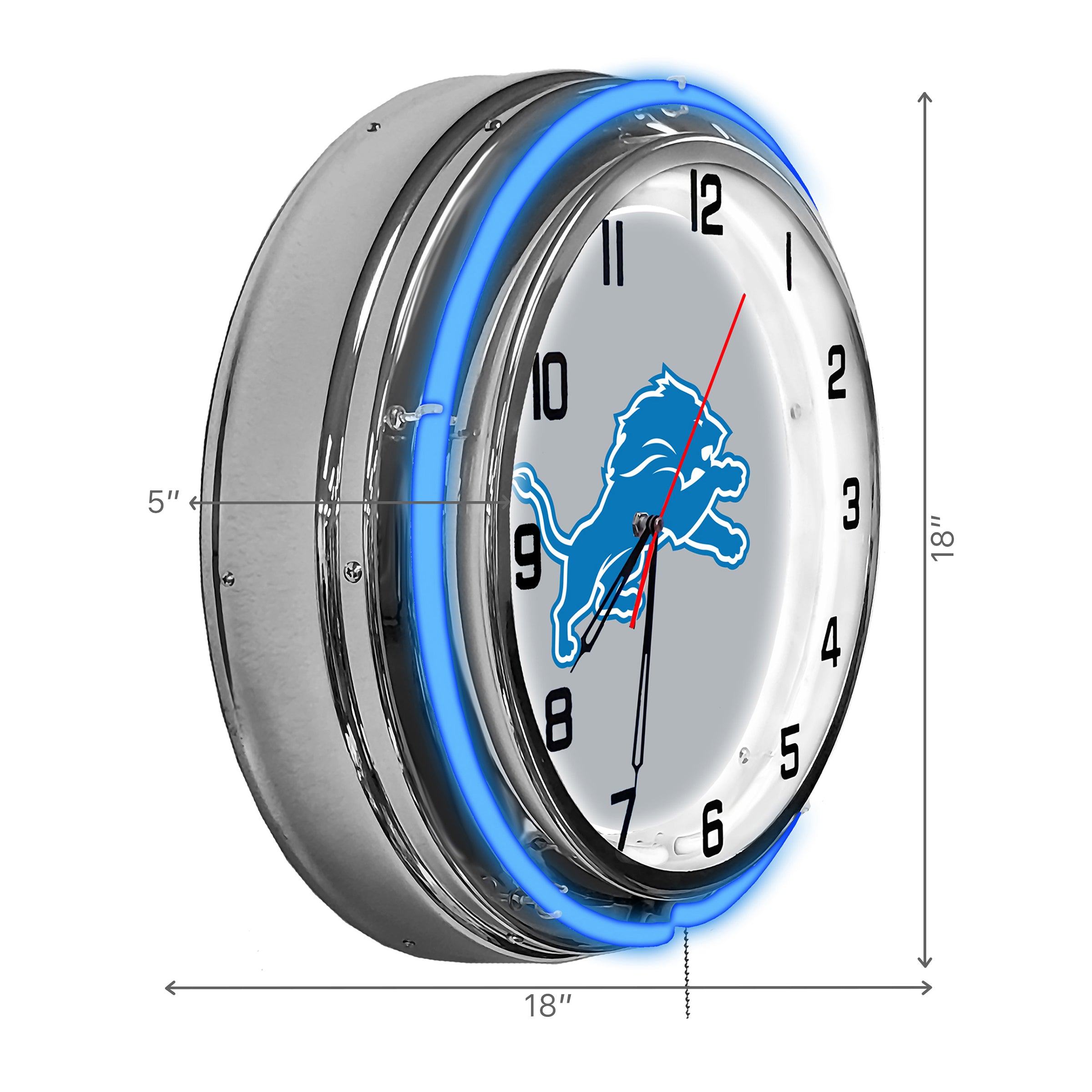 Detroit Lions 18" Neon Clock