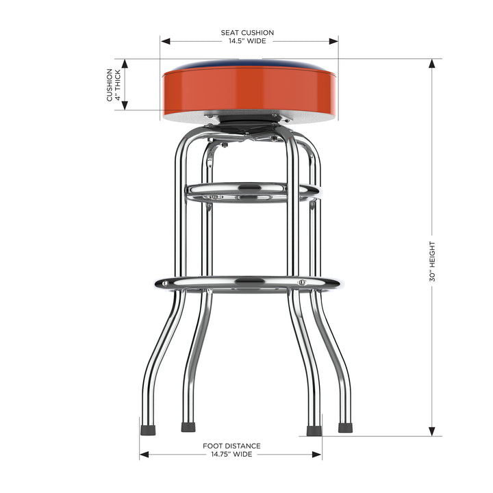 Auburn University Chrome Bar Stool