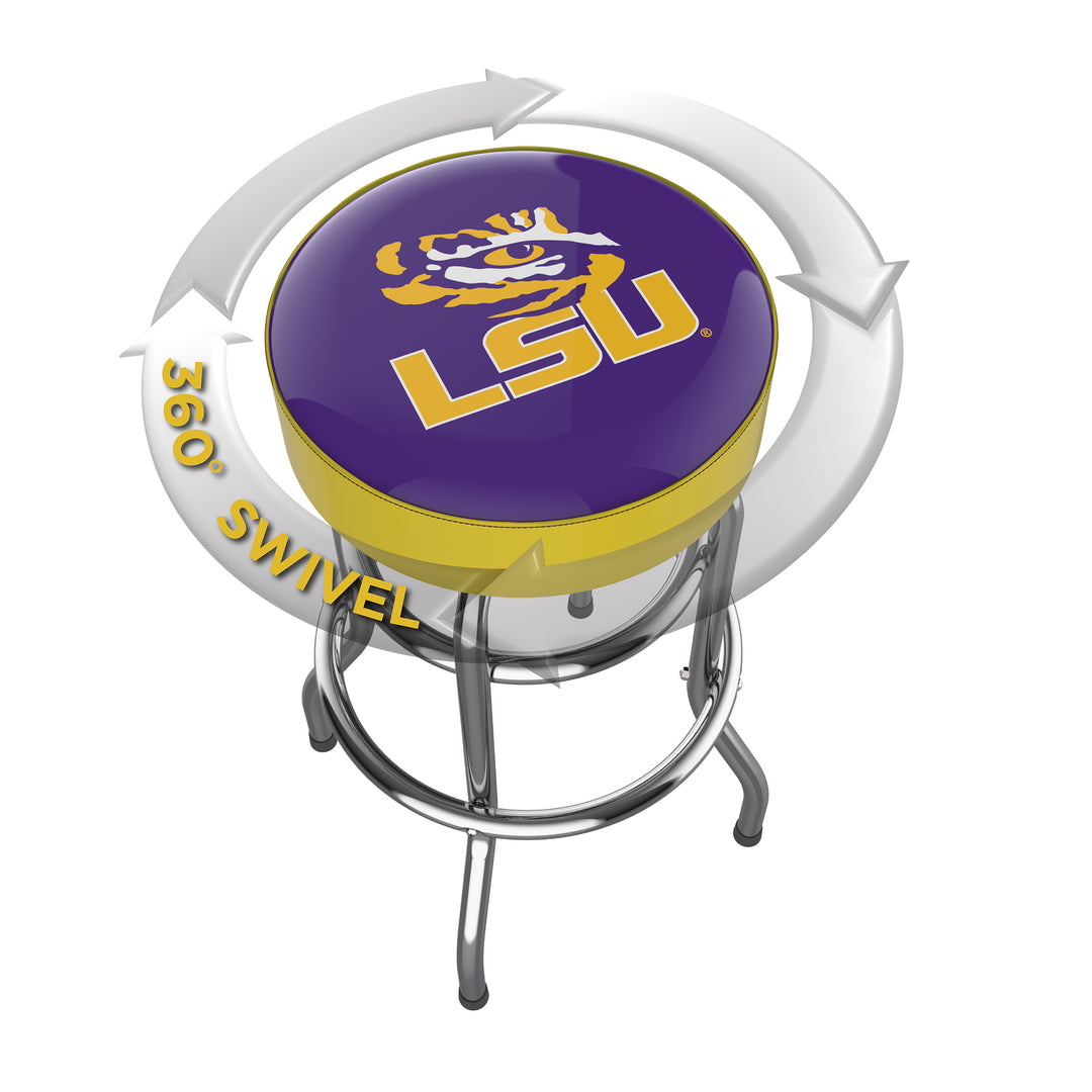 Louisiana State University Chrome Bar Stool