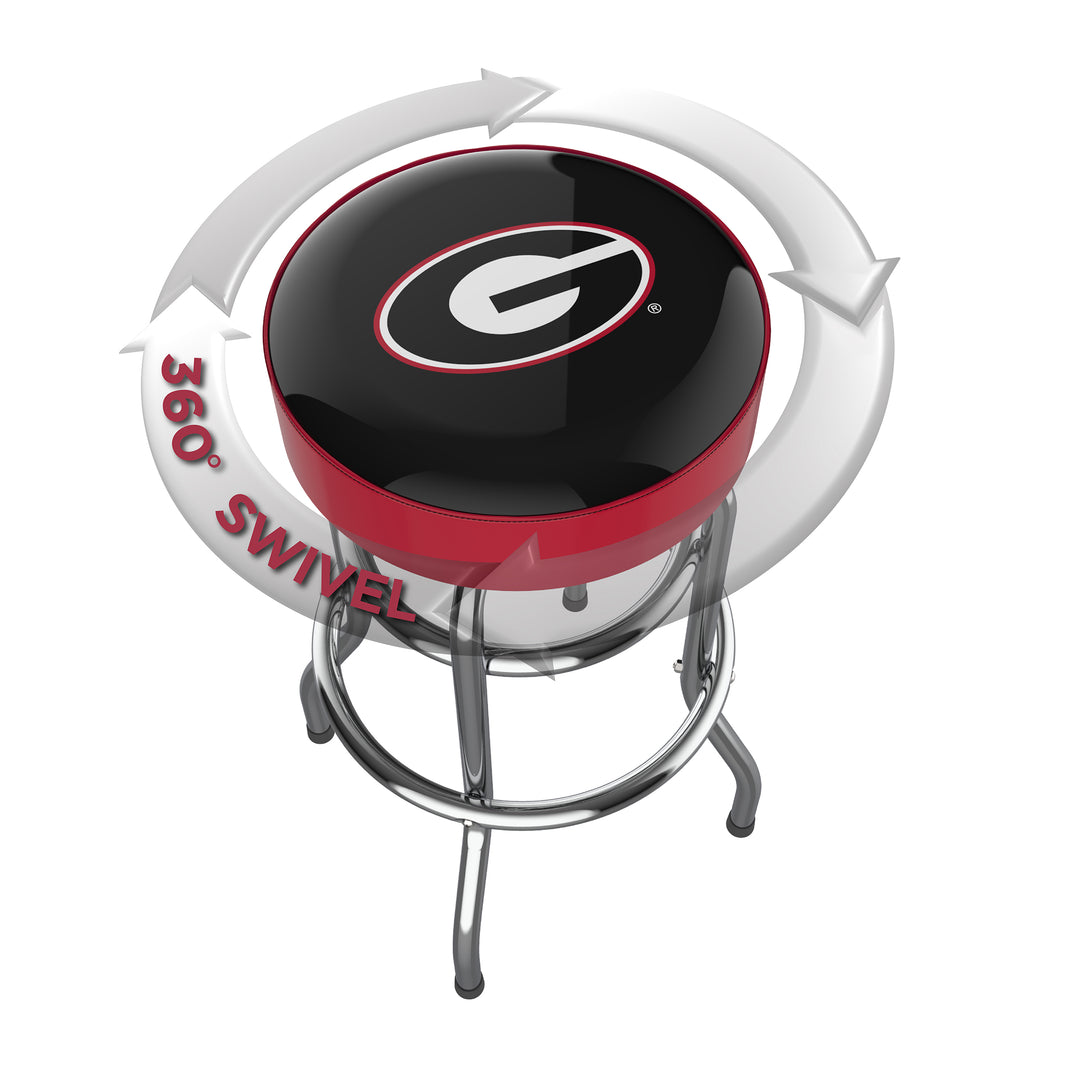 University Of Georgia Chrome Bar Stool