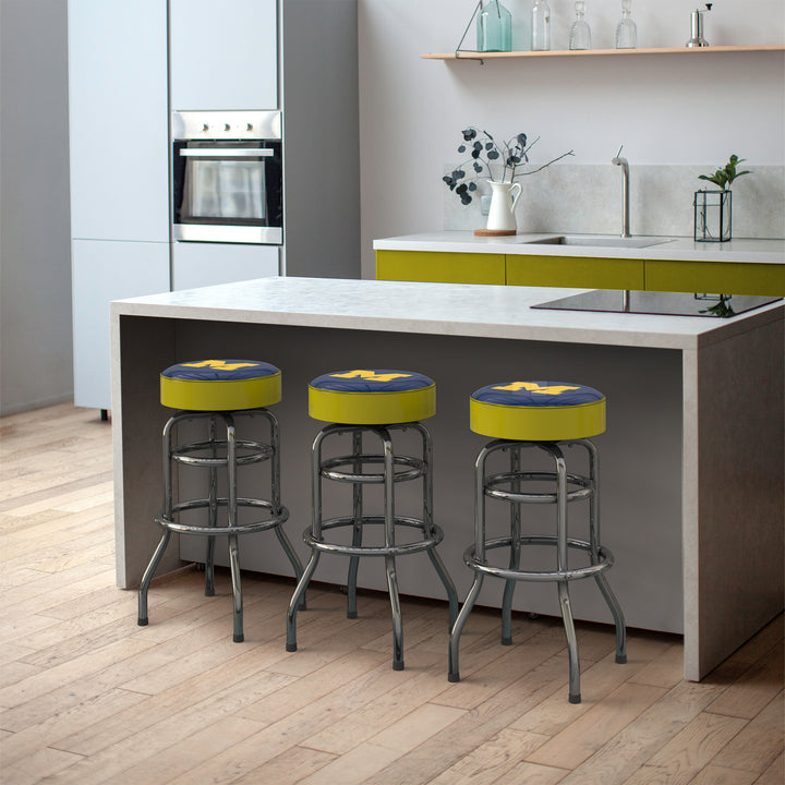 University Of Michigan Chrome Bar Stool