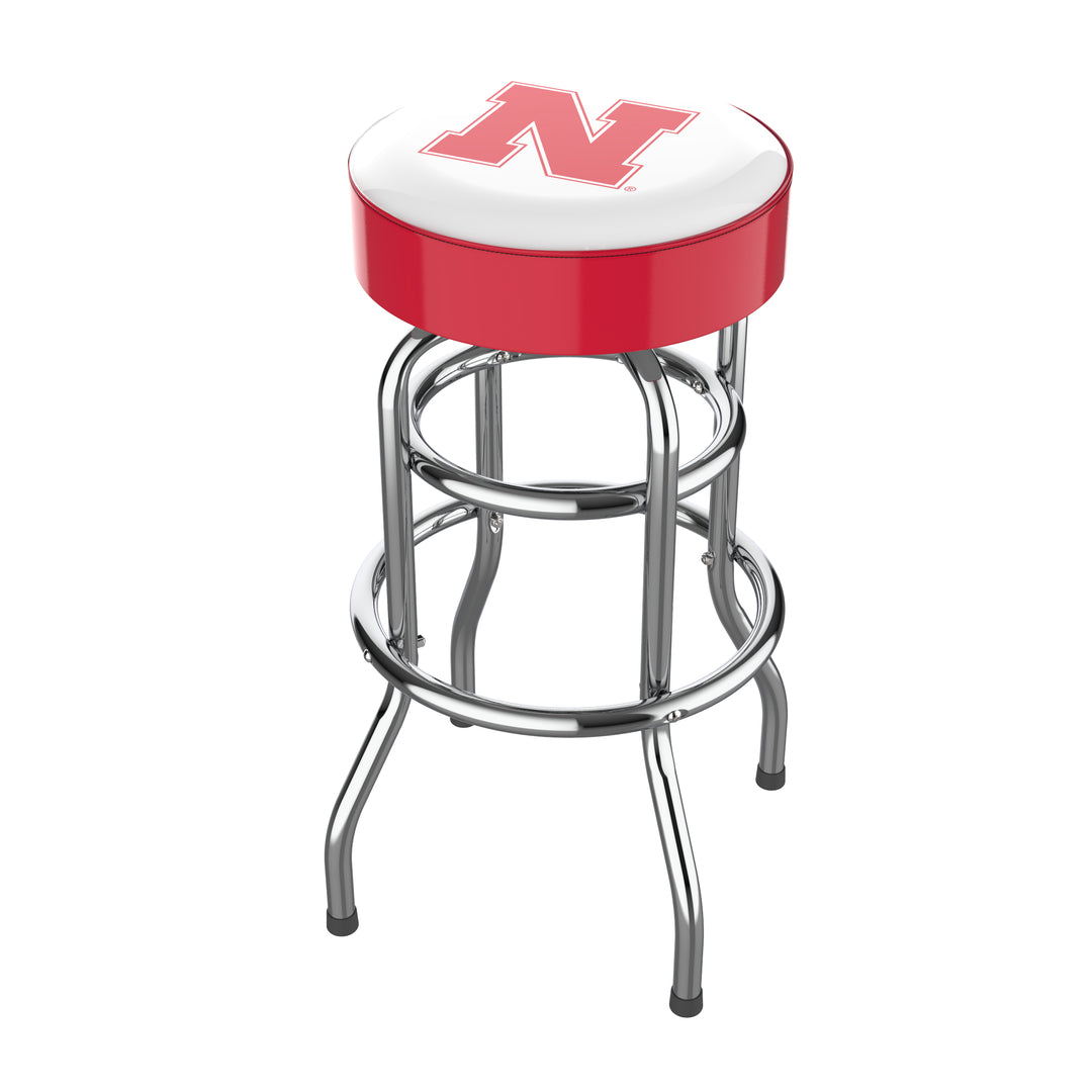 University Of Nebraska Chrome Bar Stool