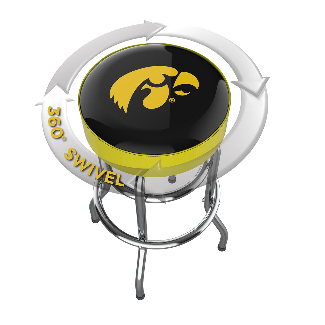 University Of Iowa Chrome Bar Stool