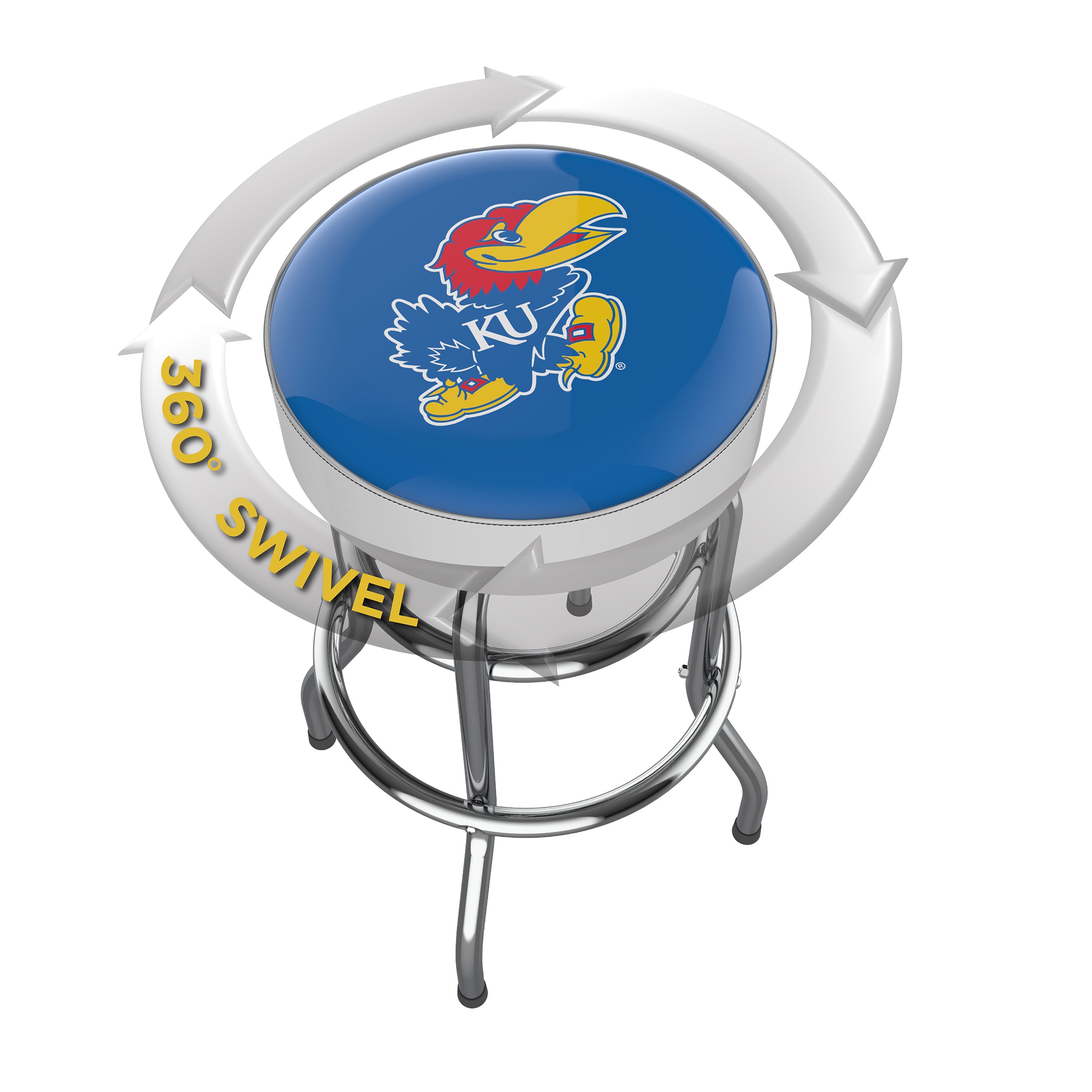 University Of Kansas Chrome Bar Stool