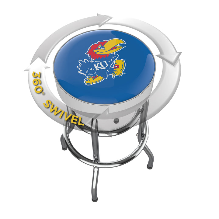 University Of Kansas Chrome Bar Stool