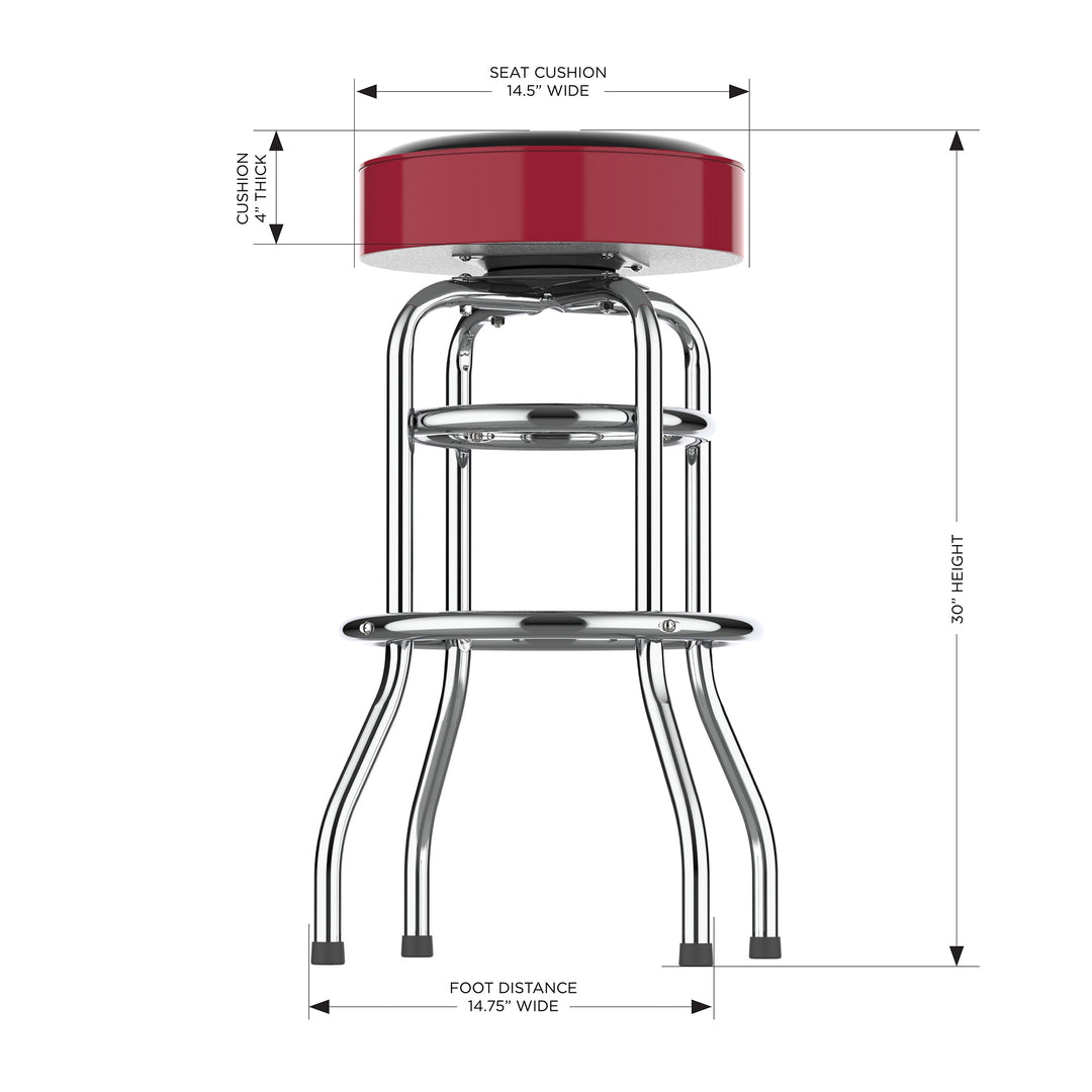 University Of Arkansas Chrome Bar Stool