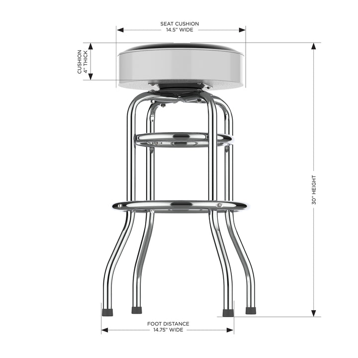 University of Texas Chrome Bar Stool