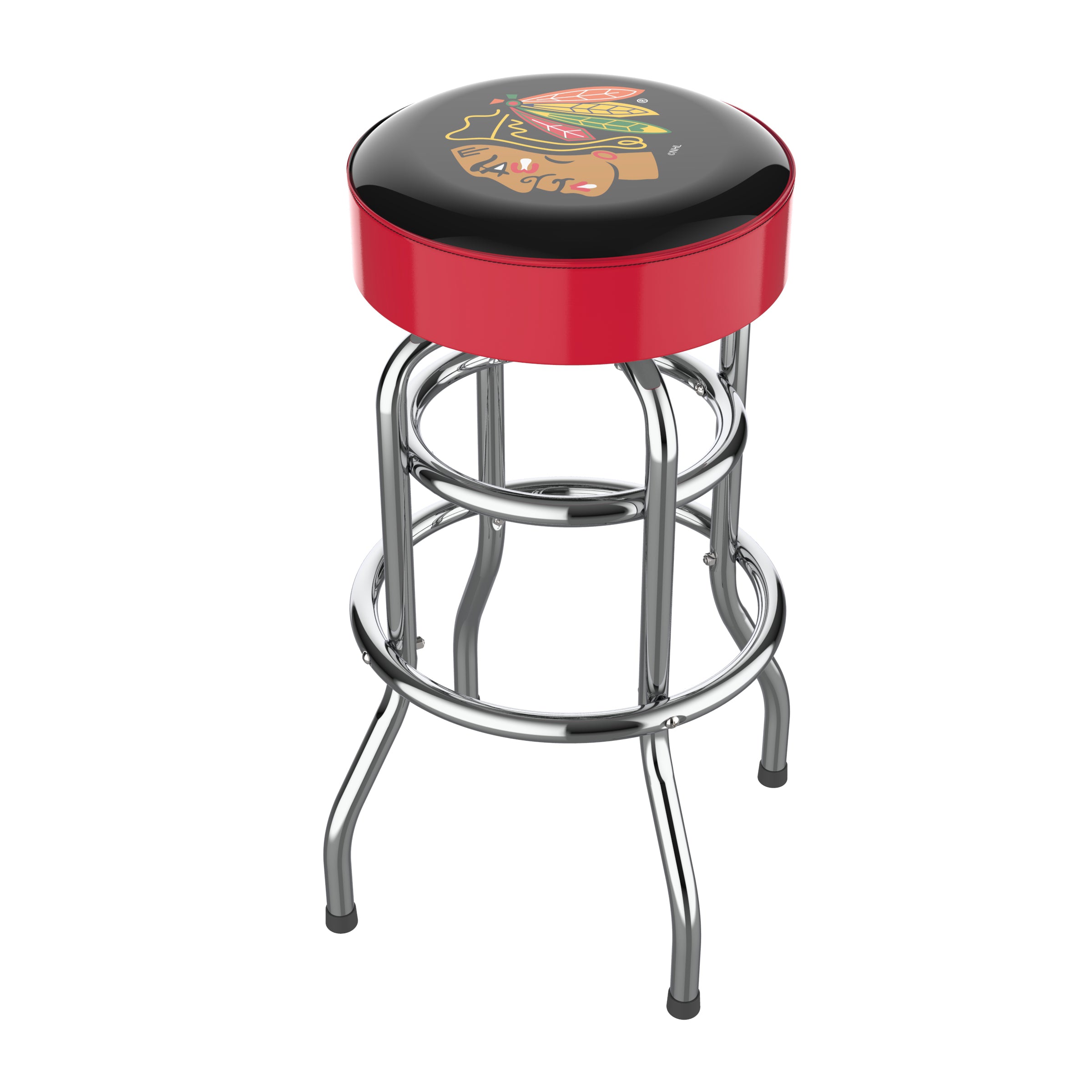 Chicago Blackhawks Chrome Bar Stool